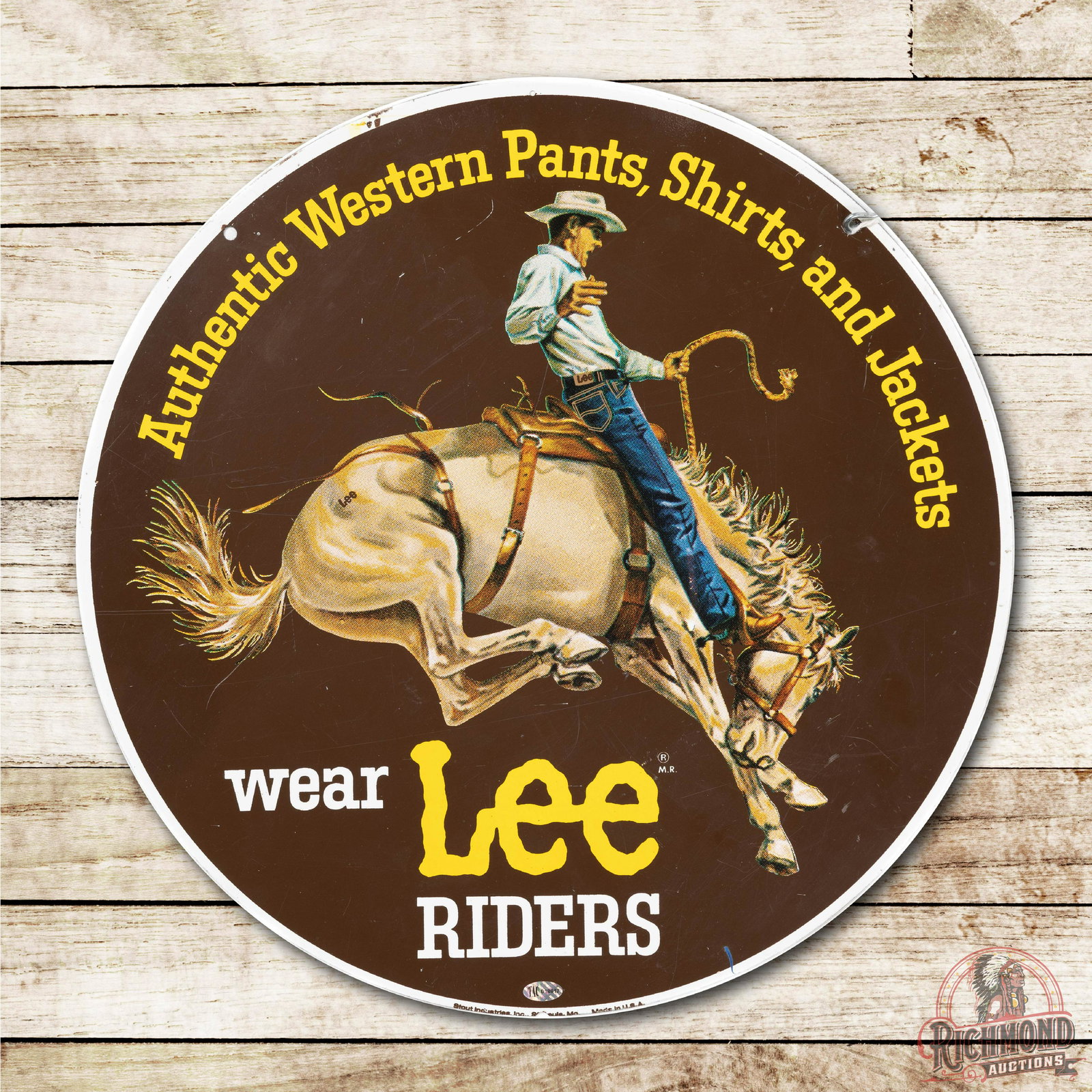 Wear Lee Riders Western Pants Shirts Jackets Metal Sign (1 of 3)