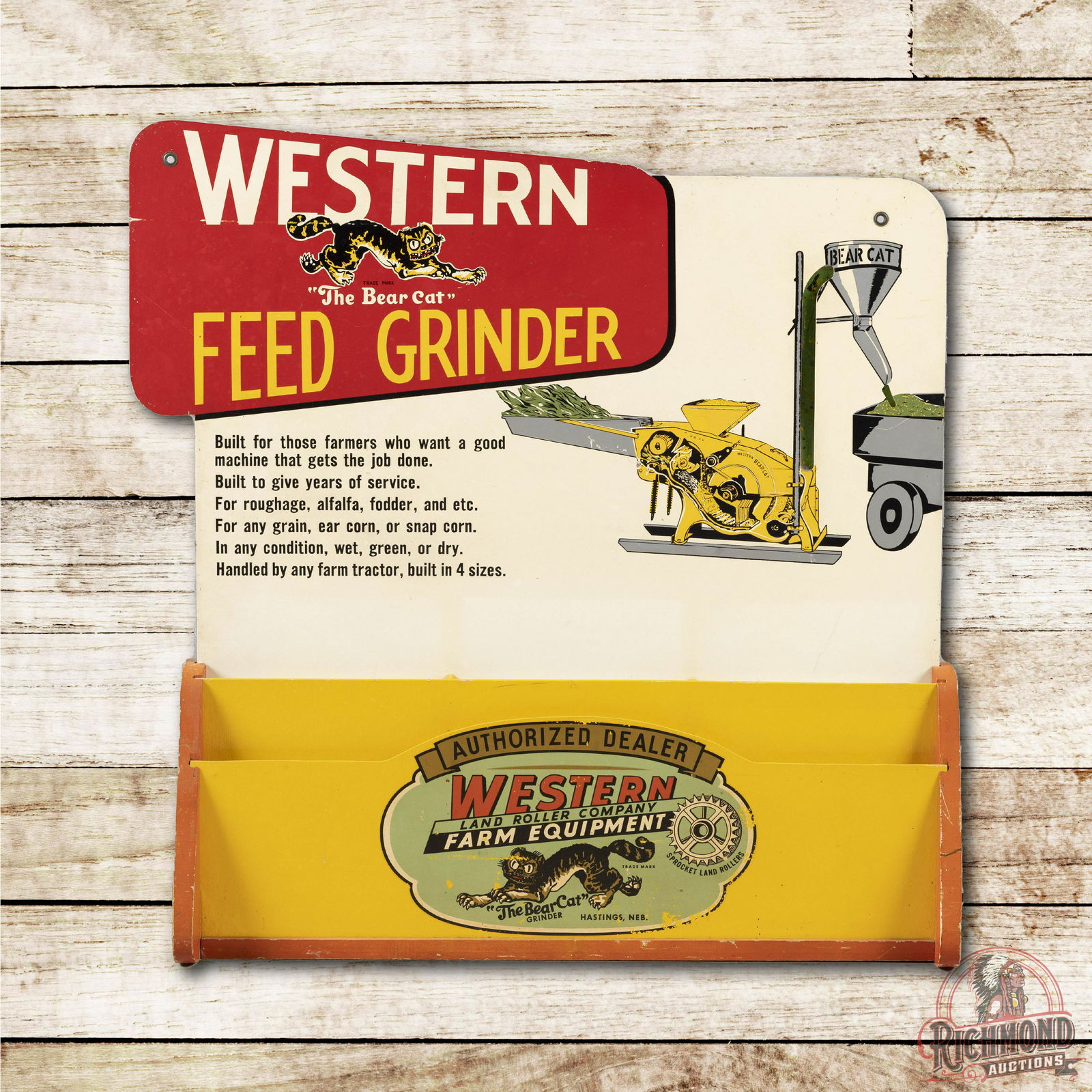 Western "The Bear Cat" Feed Grinder Brochure Stand (1 of 3)