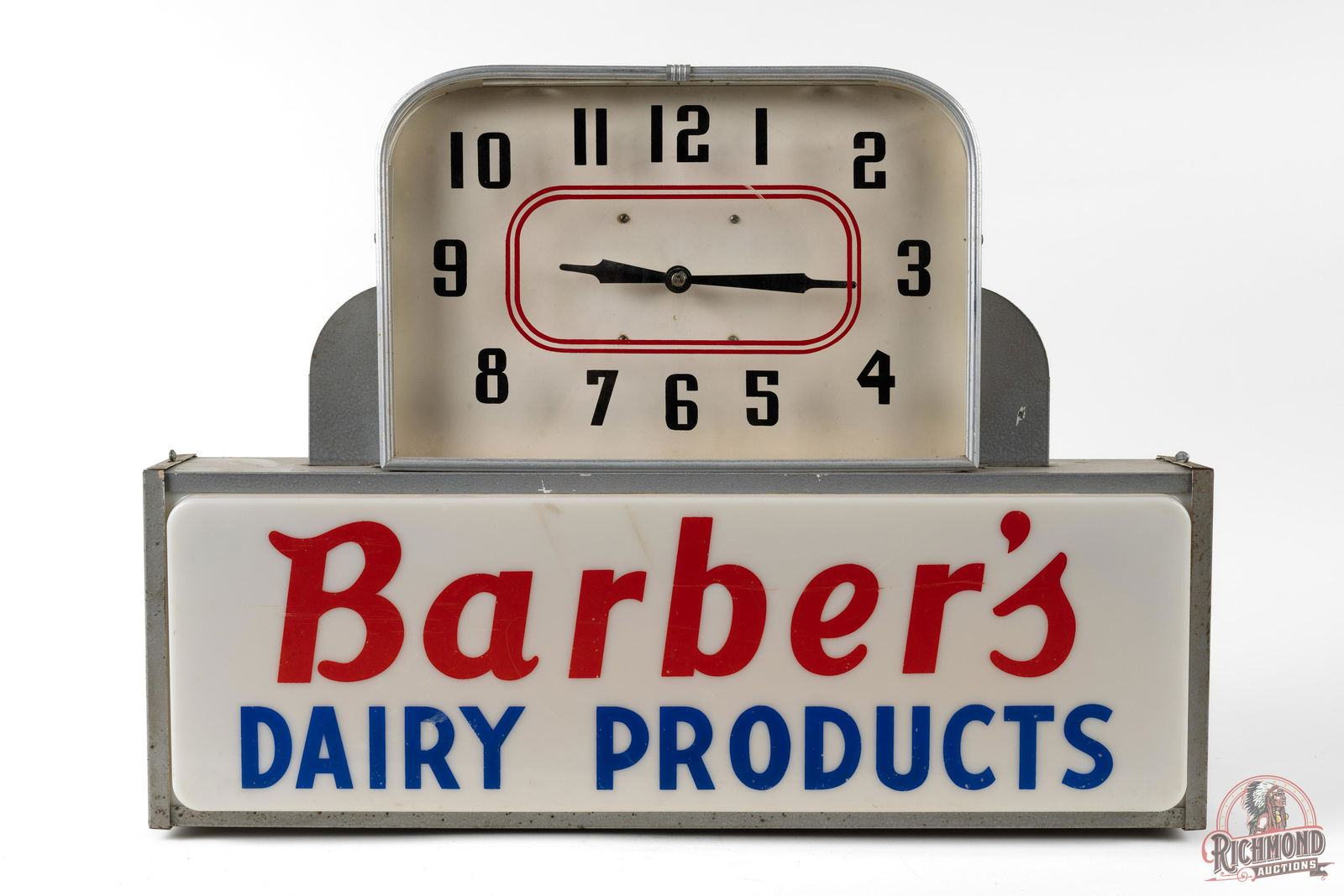 Barber's Dairy Products Molded Panel Clock (1 of 5)