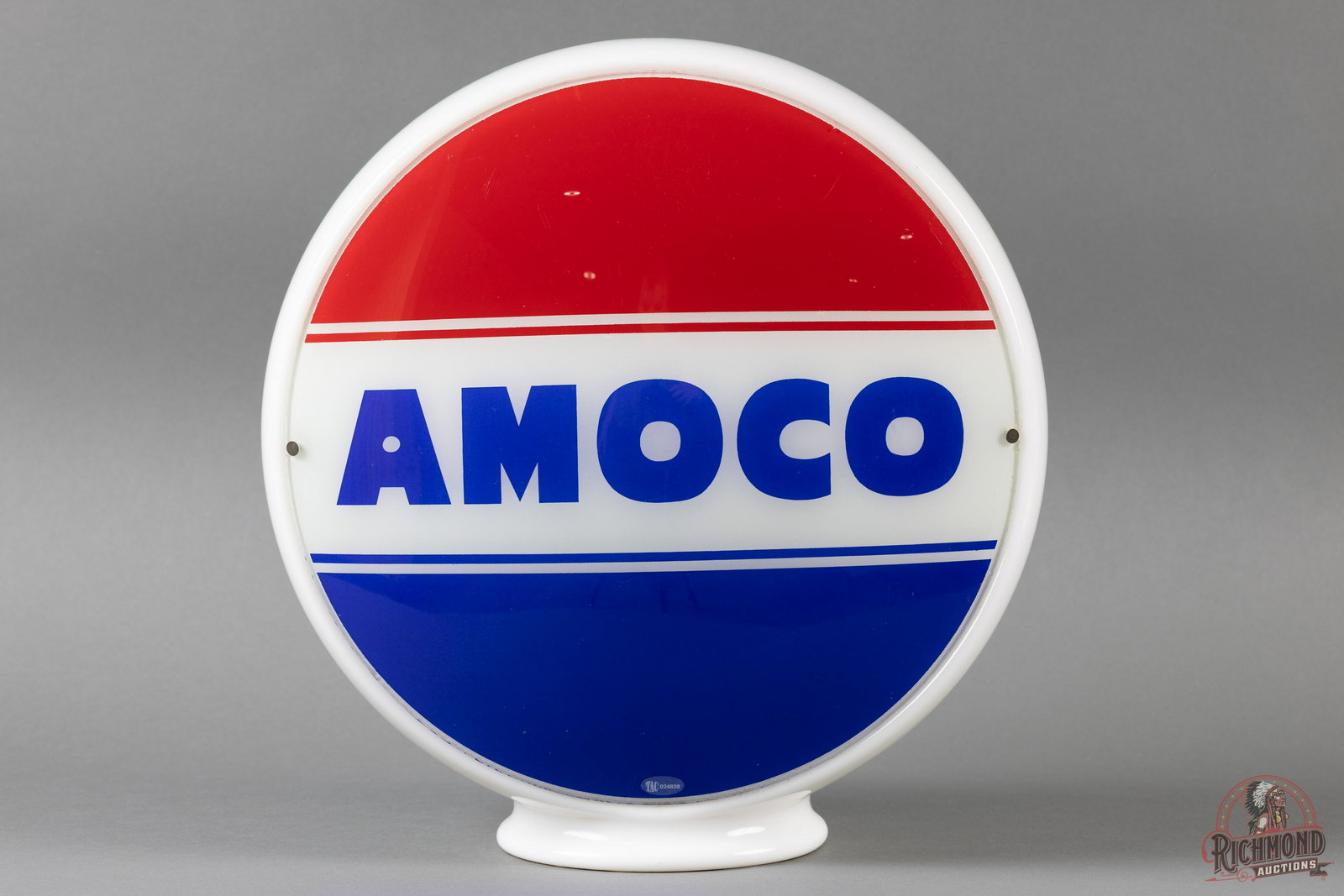 Complete Amoco 12.5" Gas Globe & Wide Glass Body TAC 9 (1 of 4)