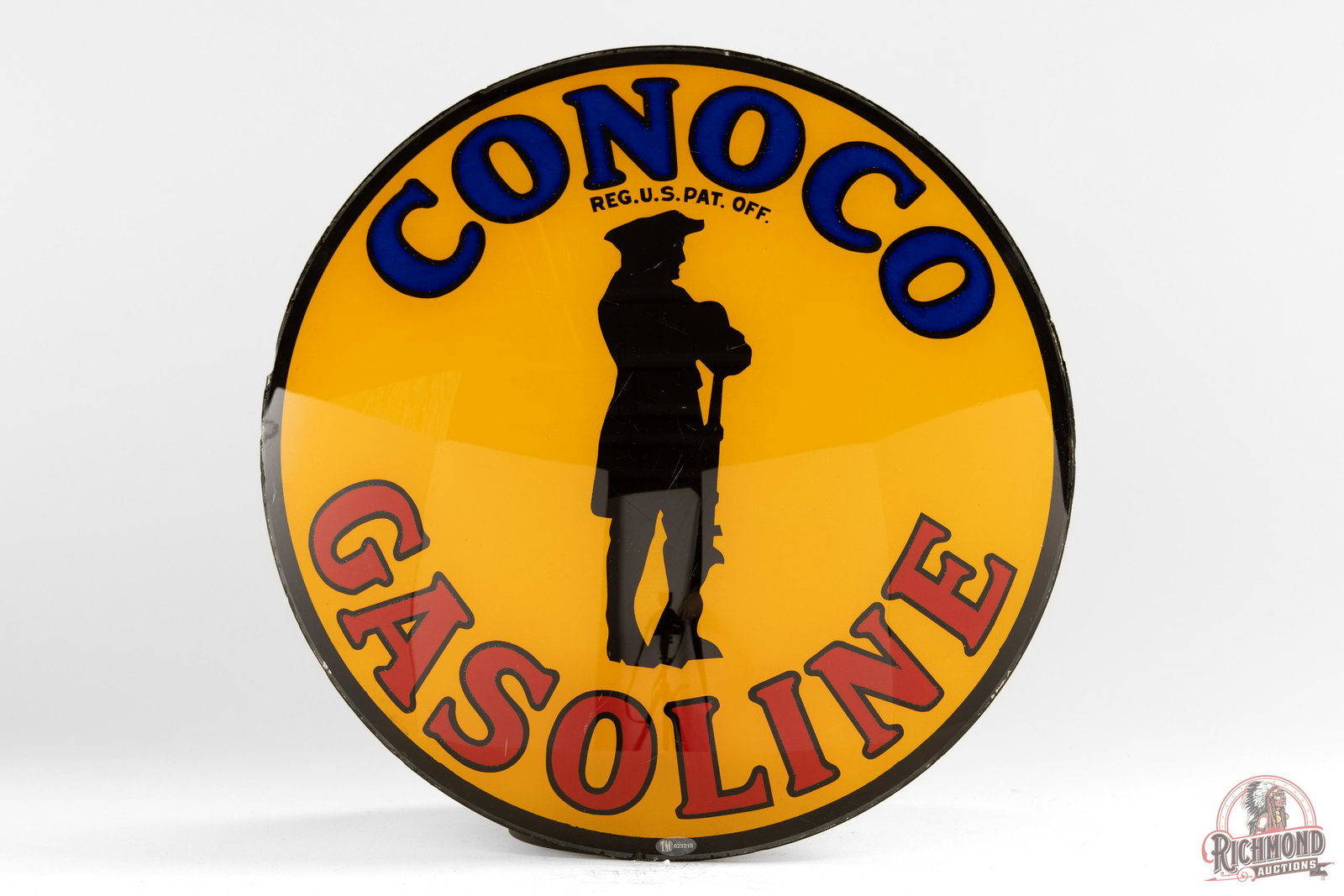 Conoco Gasoline & Soldier 15" Single Gas Globe Lens (1 of 2)