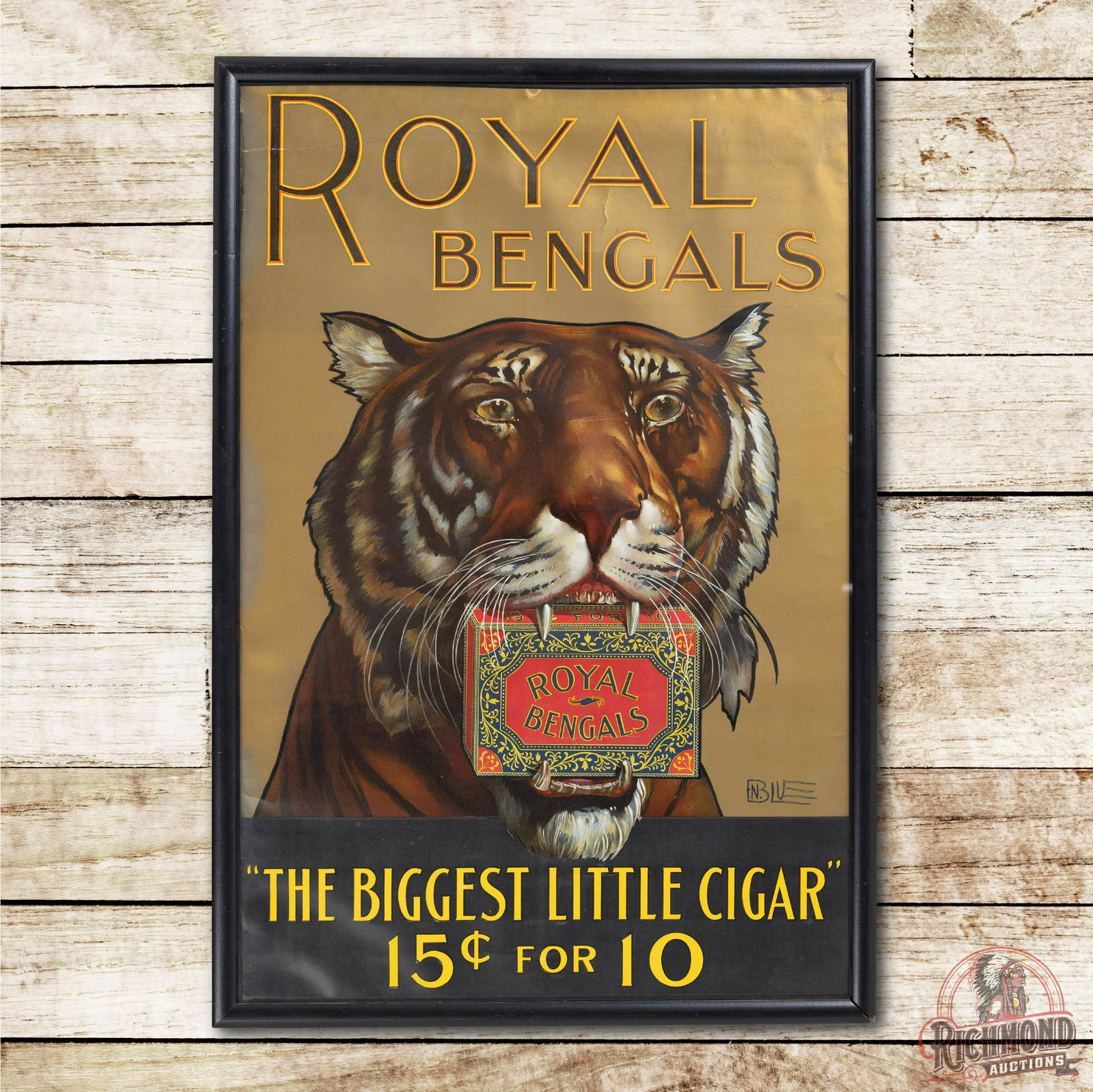 Framed Royal Bengals Cigars Poster