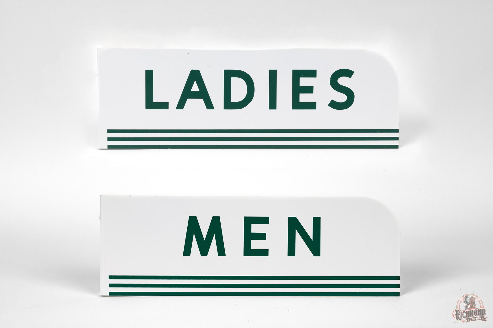 NOS Texaco Men & Ladies Metal Flange Signs TAC 9.75 (1 of 7)