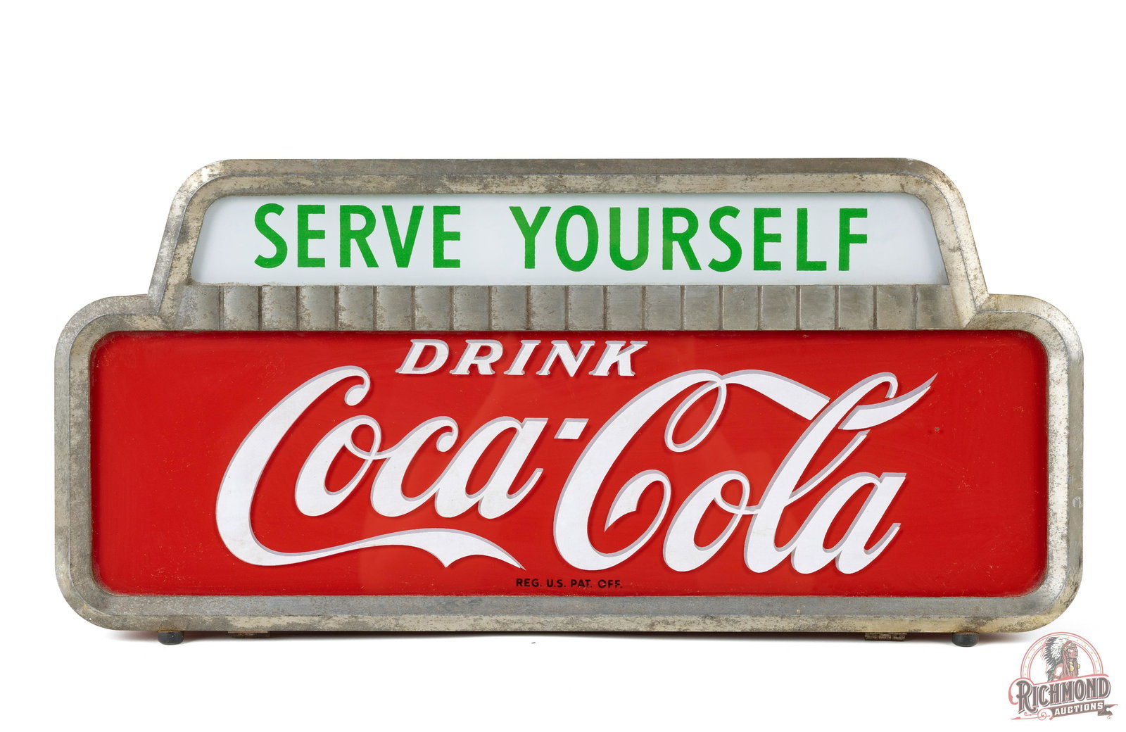 Drink Coca-Cola Serve Yourself Lighted Sign TAC 8.9 (1 of 6)