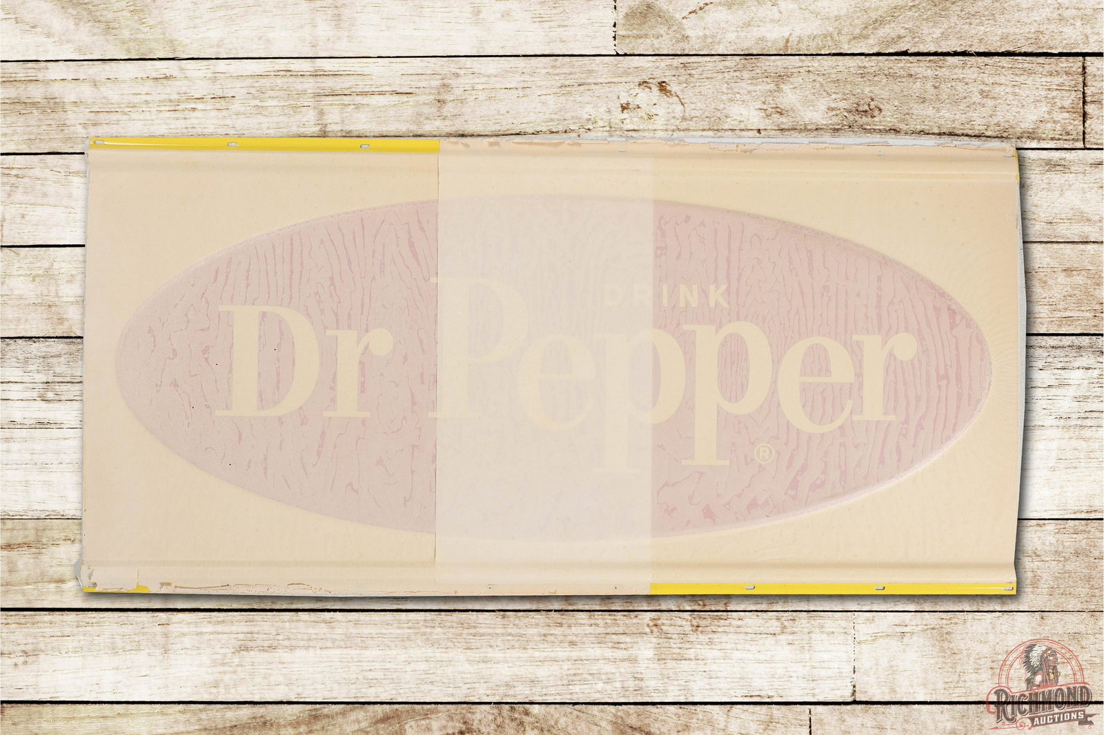 NOS Dr. Pepper SS Metal Sign & Original Box TAC 9.5 (1 of 3)