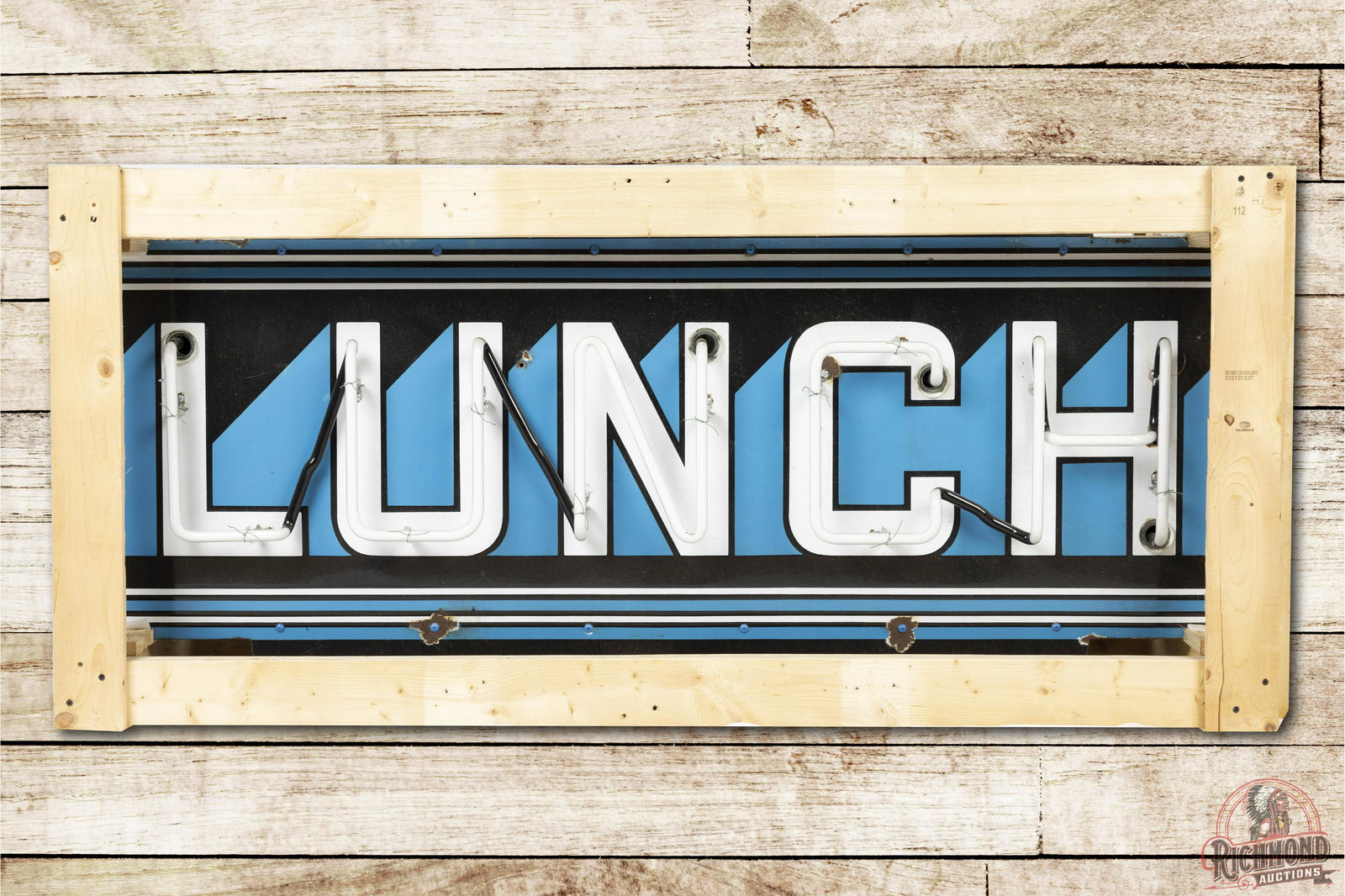 "Lunch" Single Sided Porcelain Neon Sign TAC 8.25 (1 of 6)