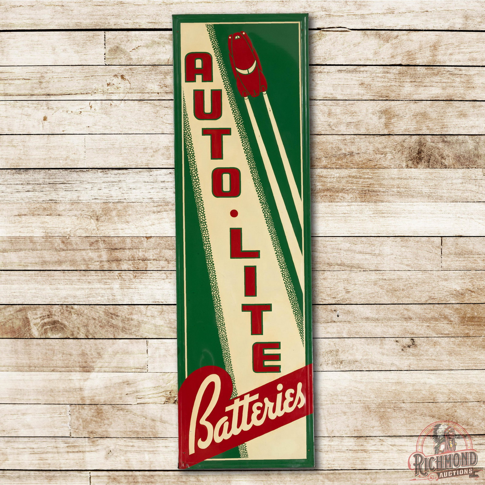 5' Auto-Lite Batteries Single Sided Metal Sign TAC 9C (1 of 3)