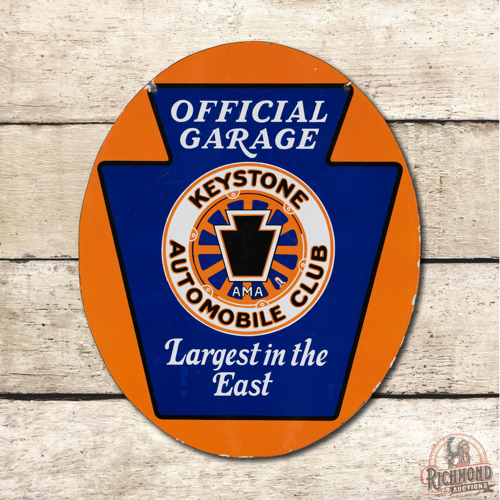 Keystone Automobile Club SS Porcelain Sign TAC 9.25 (1 of 3)