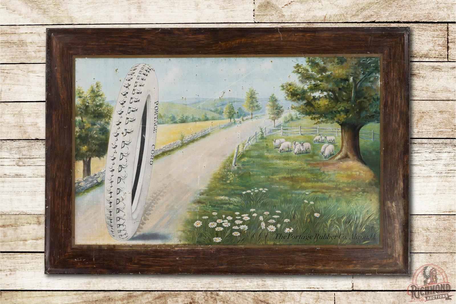 Portage Cord The Portage Rubber Co. Metal Sign TAC 7.75 (1 of 3)