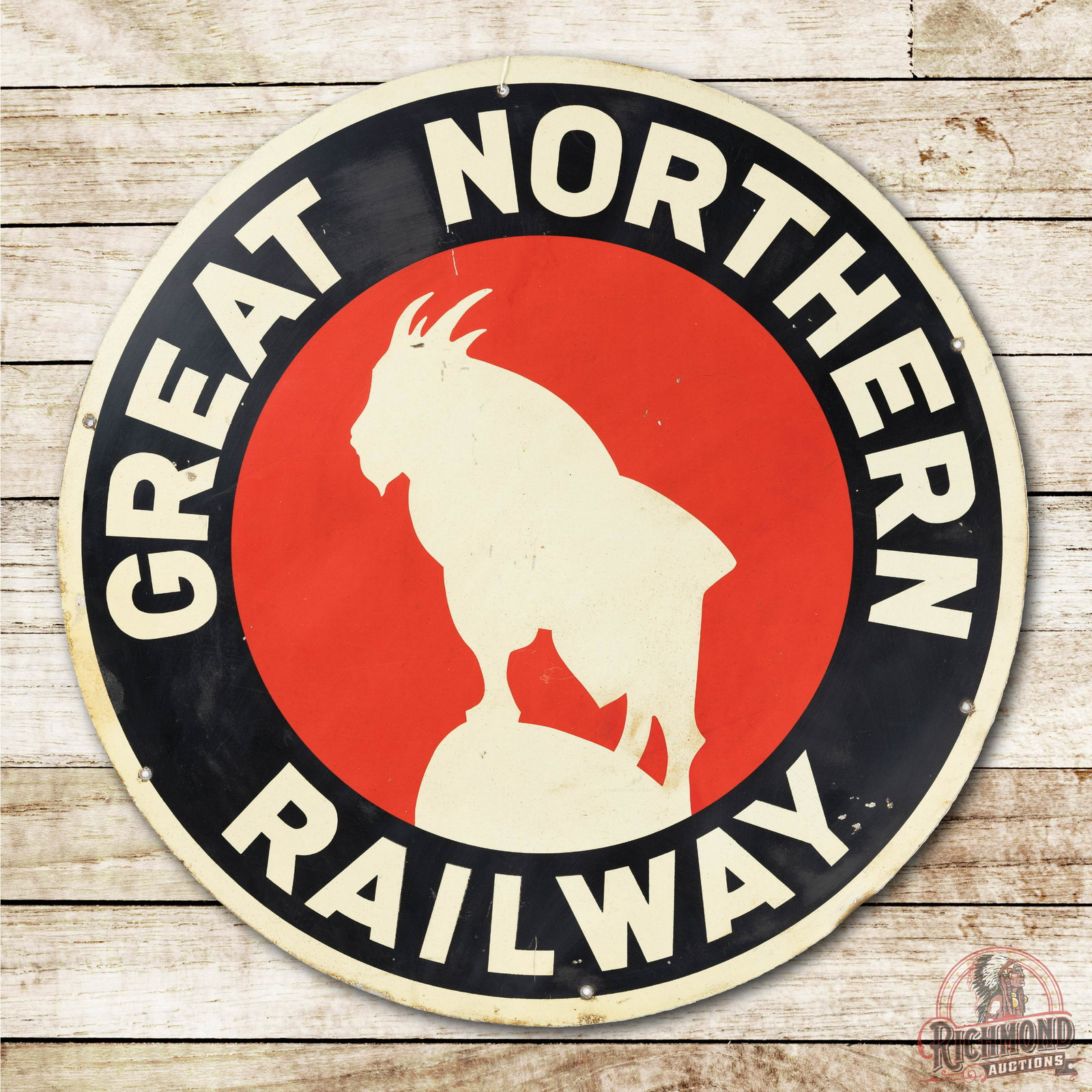 36" Great Northern Railway SS Metal Sign TAC 8.25 (1 of 3)