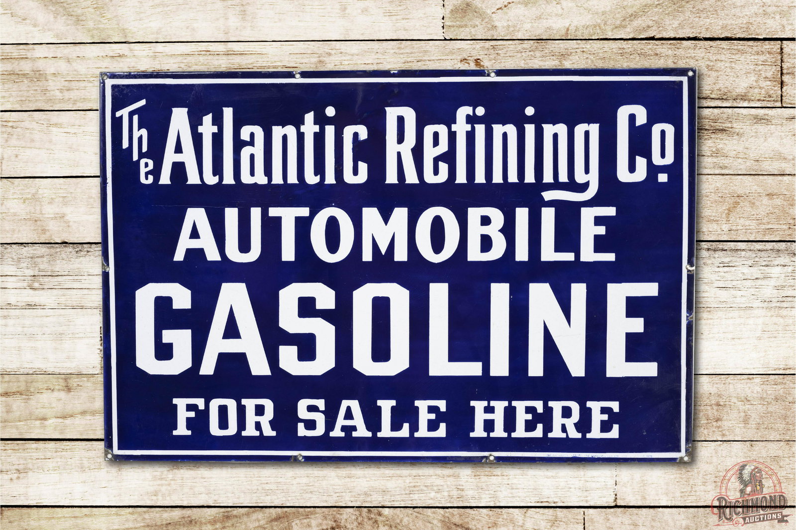 Atlantic Refining Co Automobile Gasoline Porcelain Sign (1 of 3)