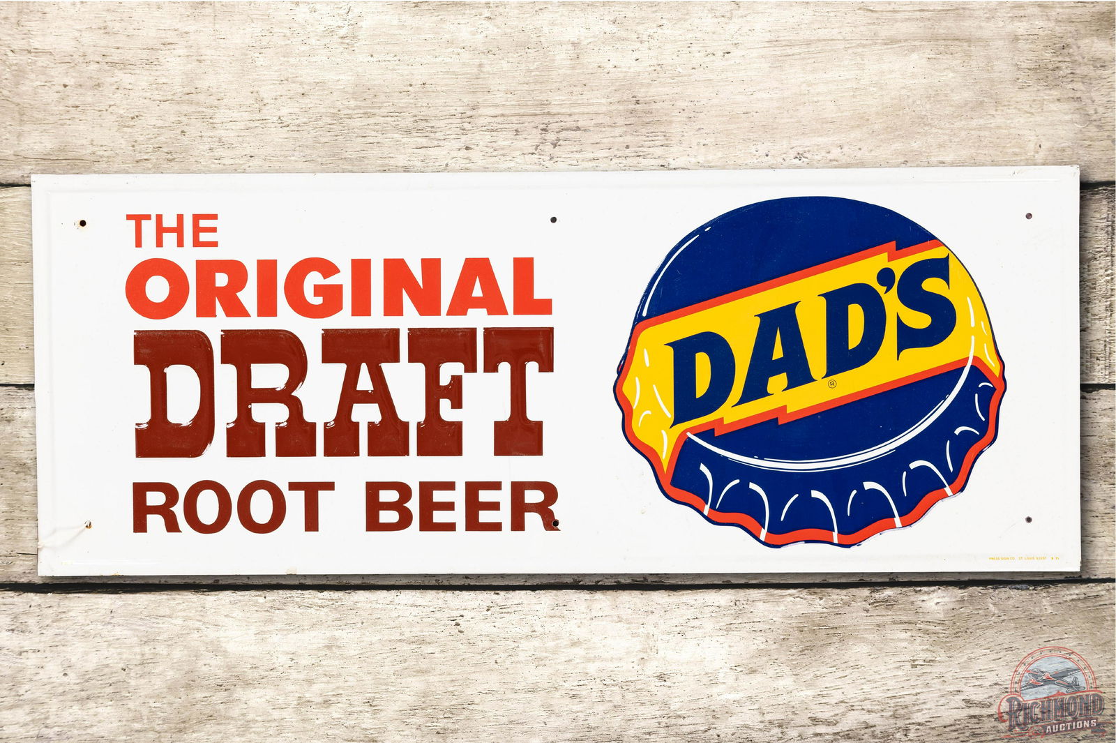 Dad's The Original Draft Root Beer Metal Sign TAC 9 (1 of 3)