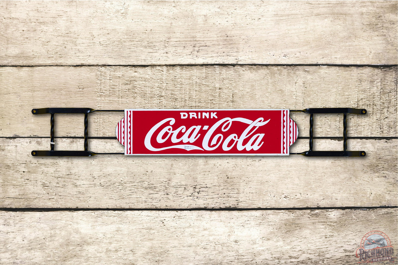 Drink Coca-Cola Porcelain Door Push Sign TAC 9.5 (1 of 3)