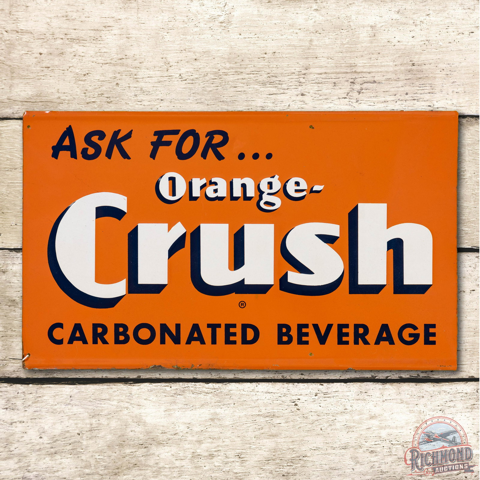 Orange-Crush Carbonated Beverage Metal Sign TAC 8.75 (1 of 3)