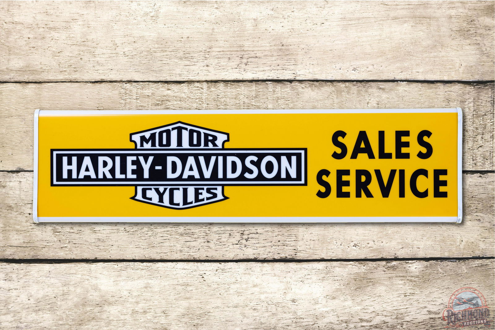 NOS Harley Davidson Cycles Sales & Service Plastic Lighted Sign (1 of 5)