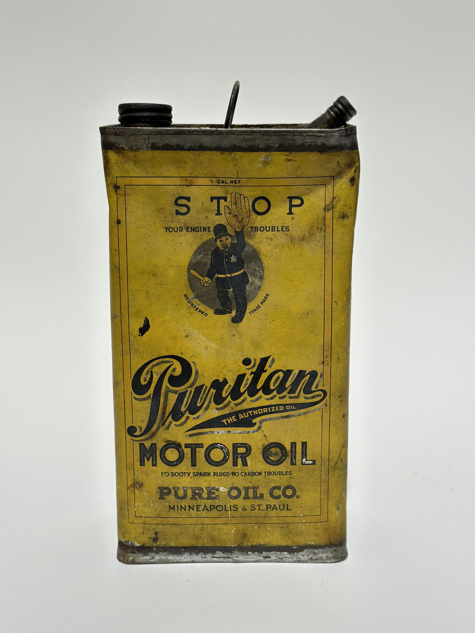 Puritan Motor Oil Pure Oil Co 1 Gallon Can (1 of 4)