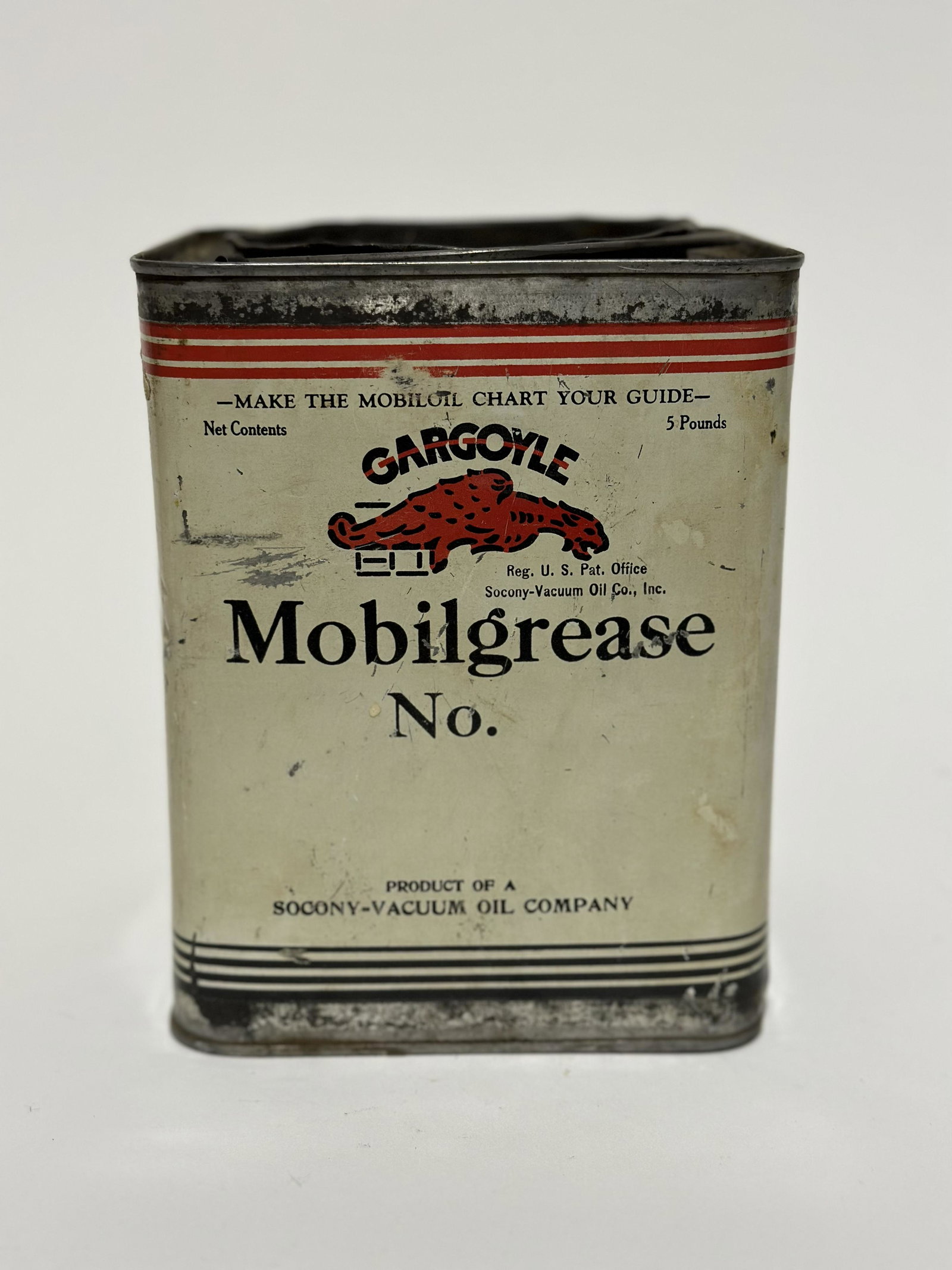 Mobiloil Gargoyle Mobilgrease 5 Pound Can (1 of 4)