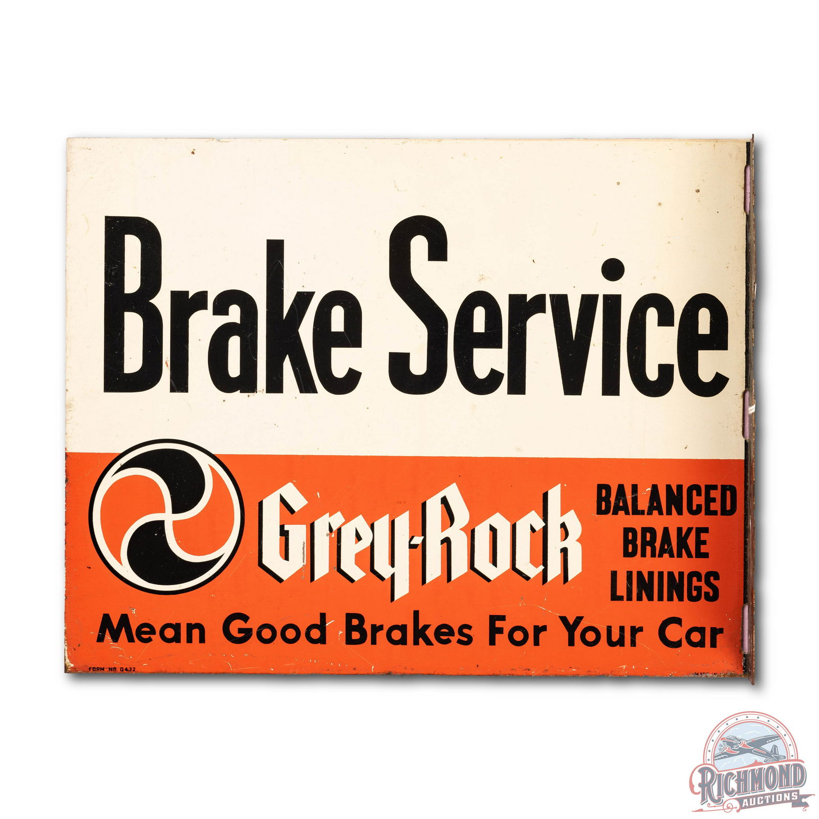 Grey Rock Brake Service Tin Flange Sign (1 of 3)