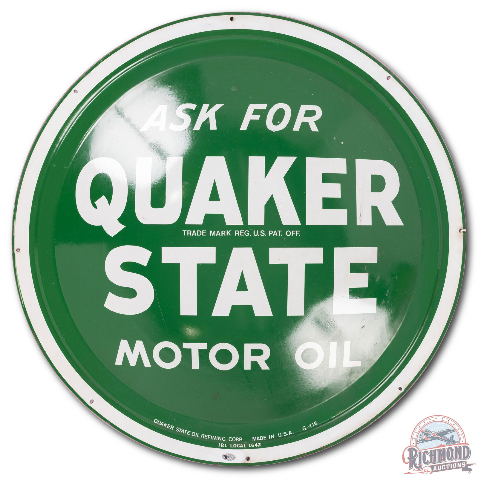 Quaker State Motor Oil Sign (1 of 2)