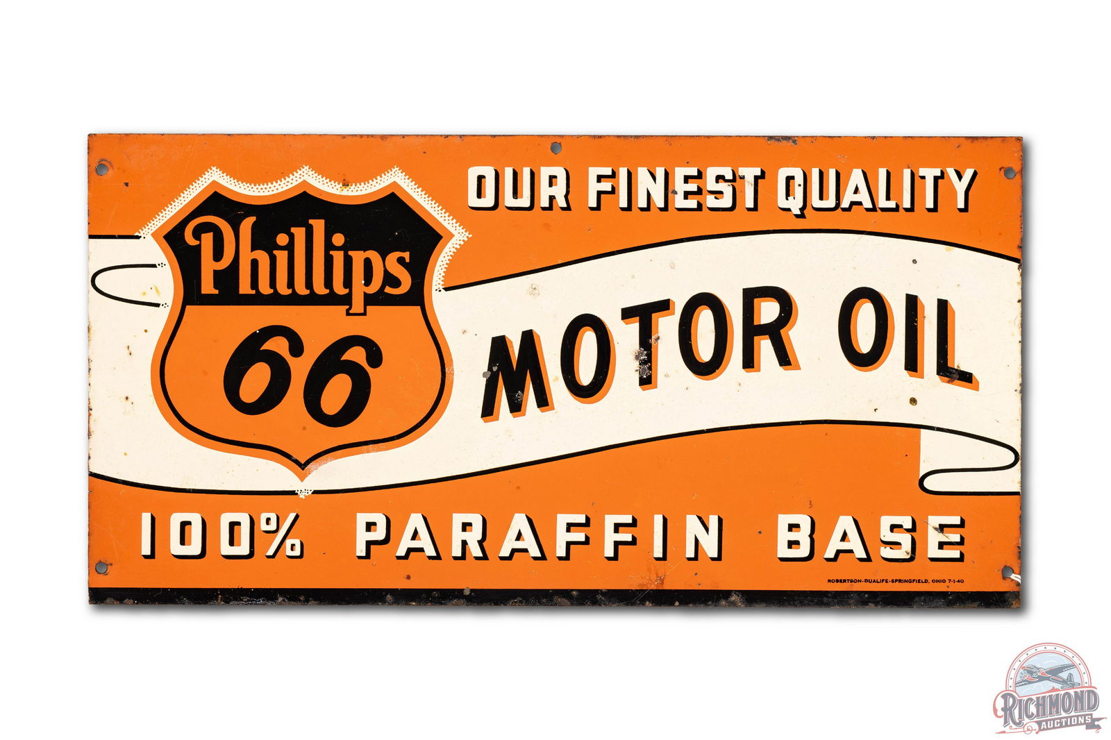 Phillips 66 Our Finest Quality Motor Oil Sign (1 of 2)