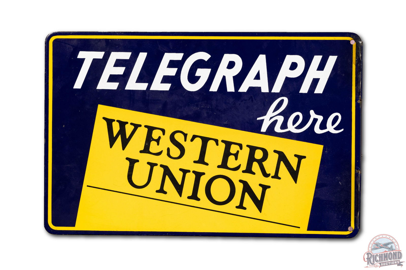 Western Union Porcelain Flange Sign (1 of 3)