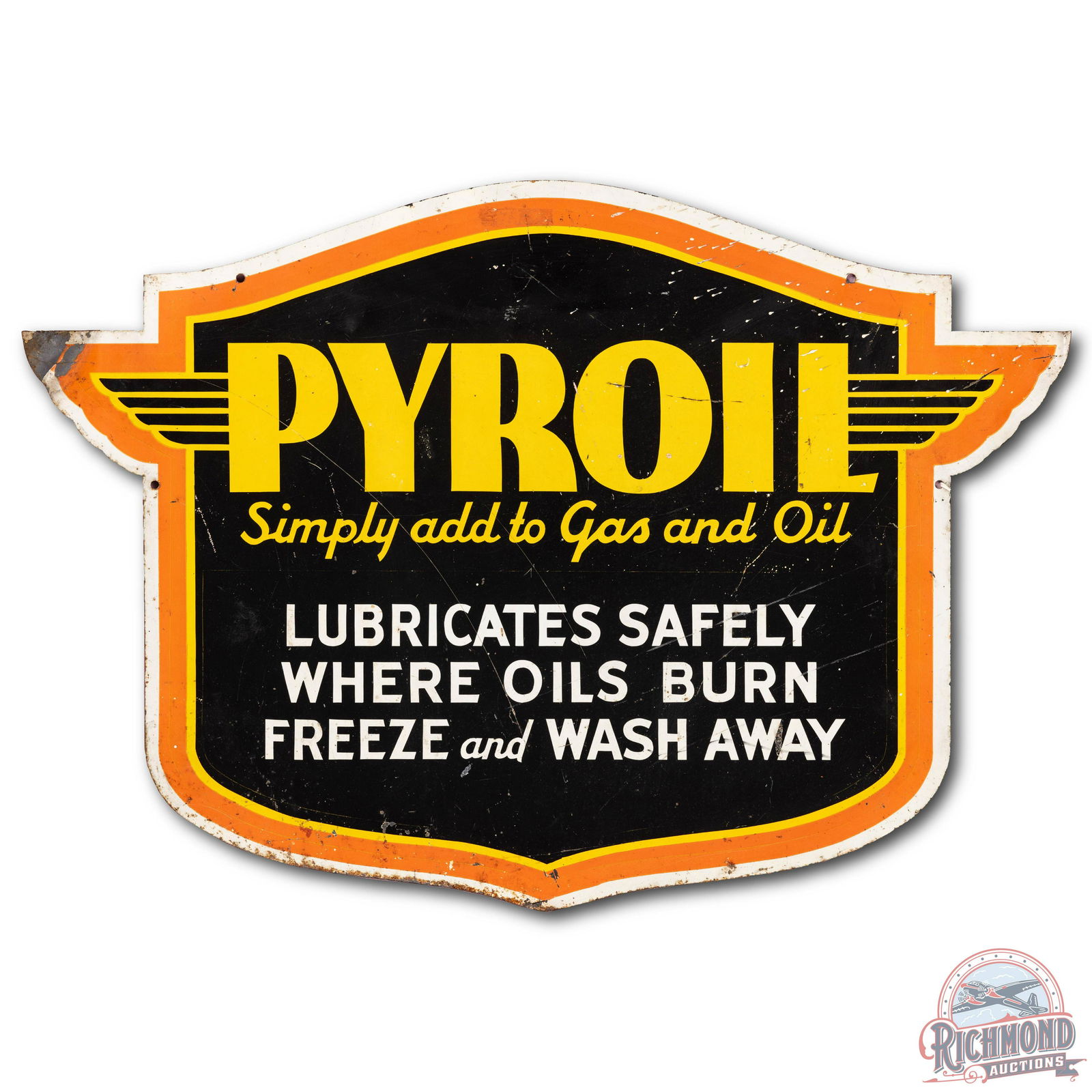 Pyroil Simply Add to Gas and Oil Tin Sign (1 of 2)