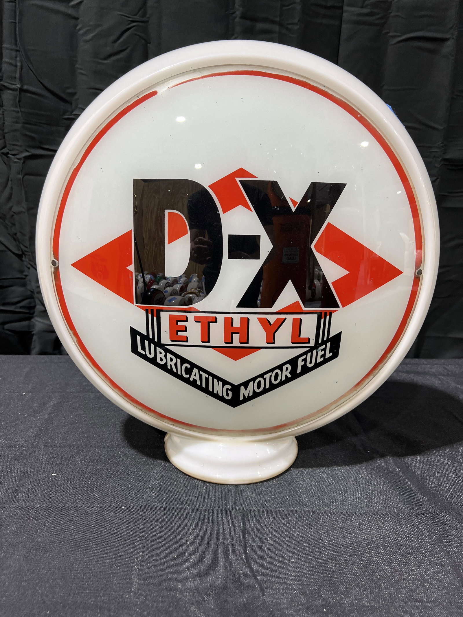 DX Ethyl Lubricating Motor Fuel 13.5" Gas Globe (1 of 2)