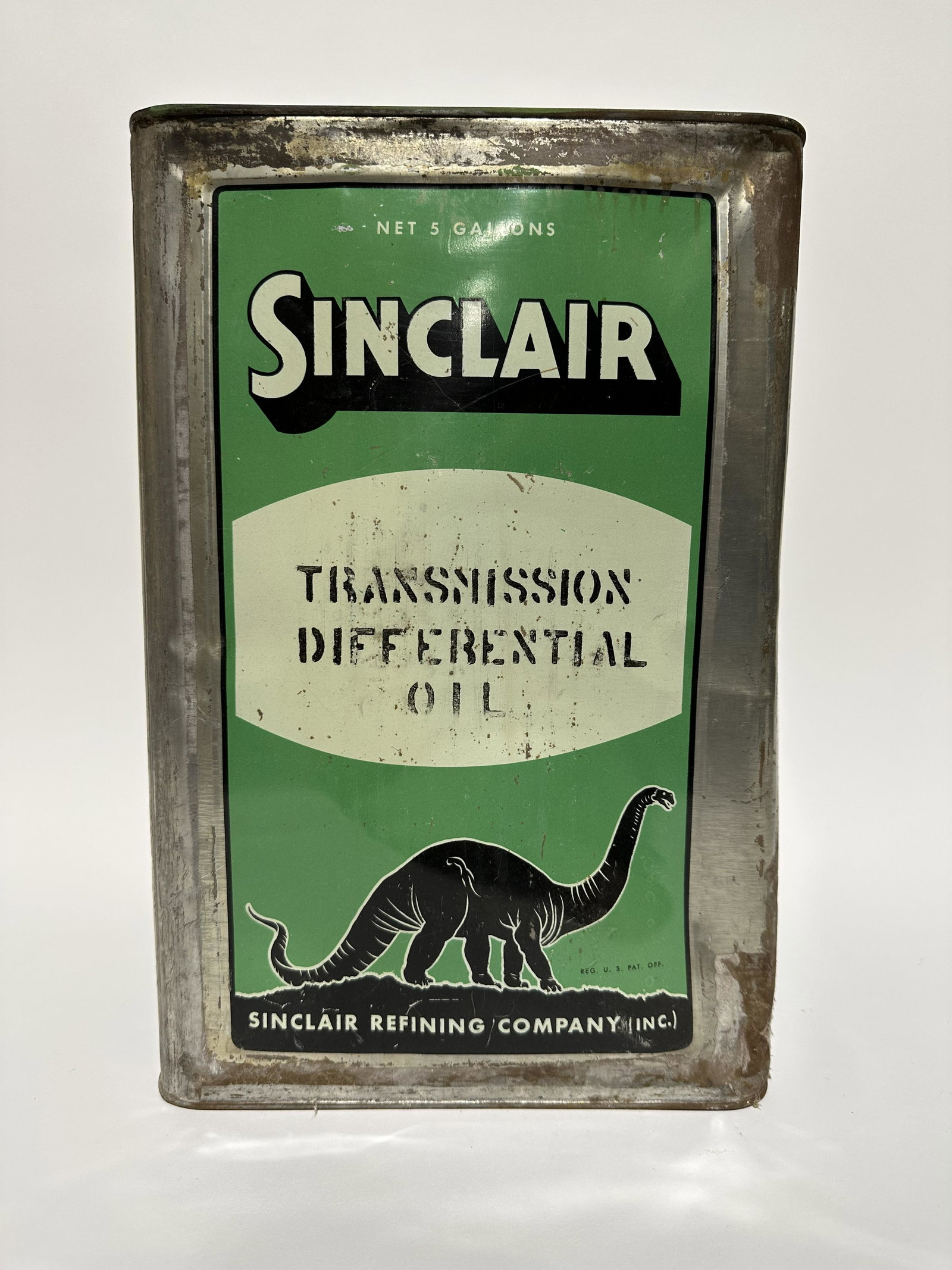 Sinclair 5 Gallon Square Motor Oil Can w/ Blk Dino (1 of 4)