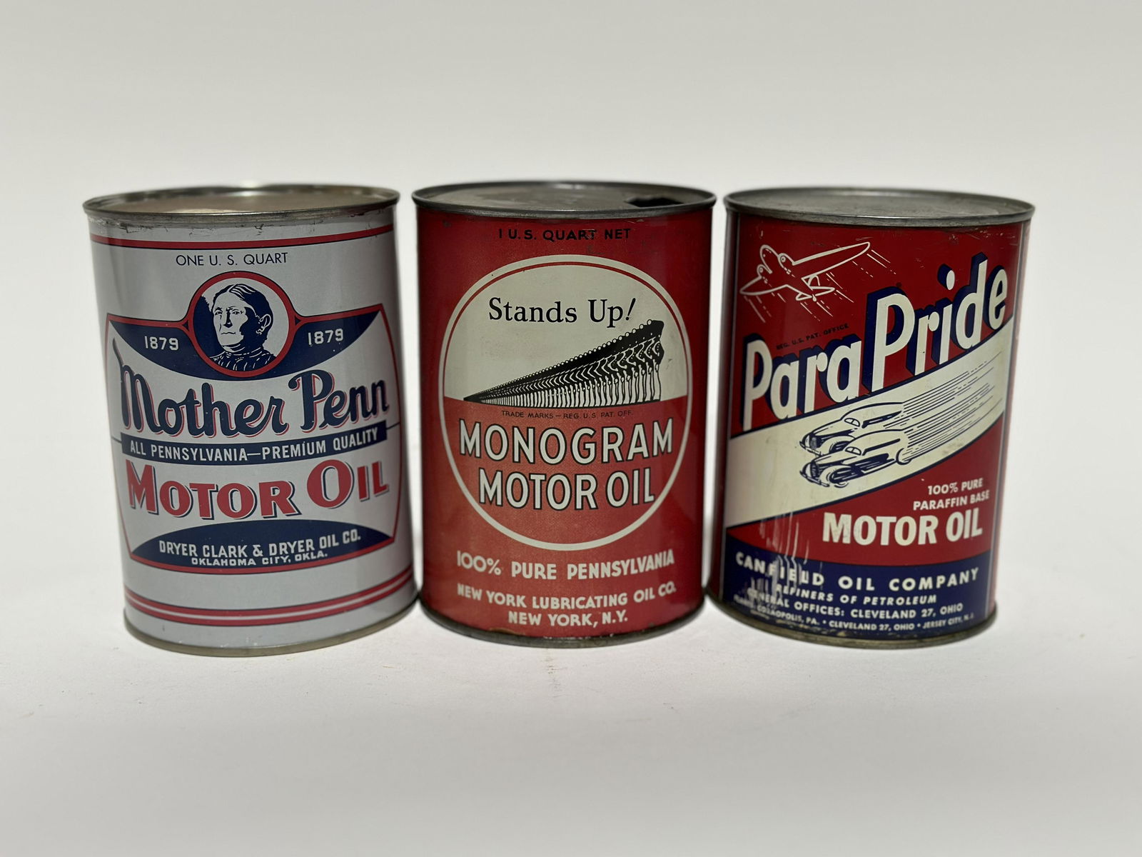 Monogram Mother Penn & ParaPride Quart Oil Cans (1 of 4)