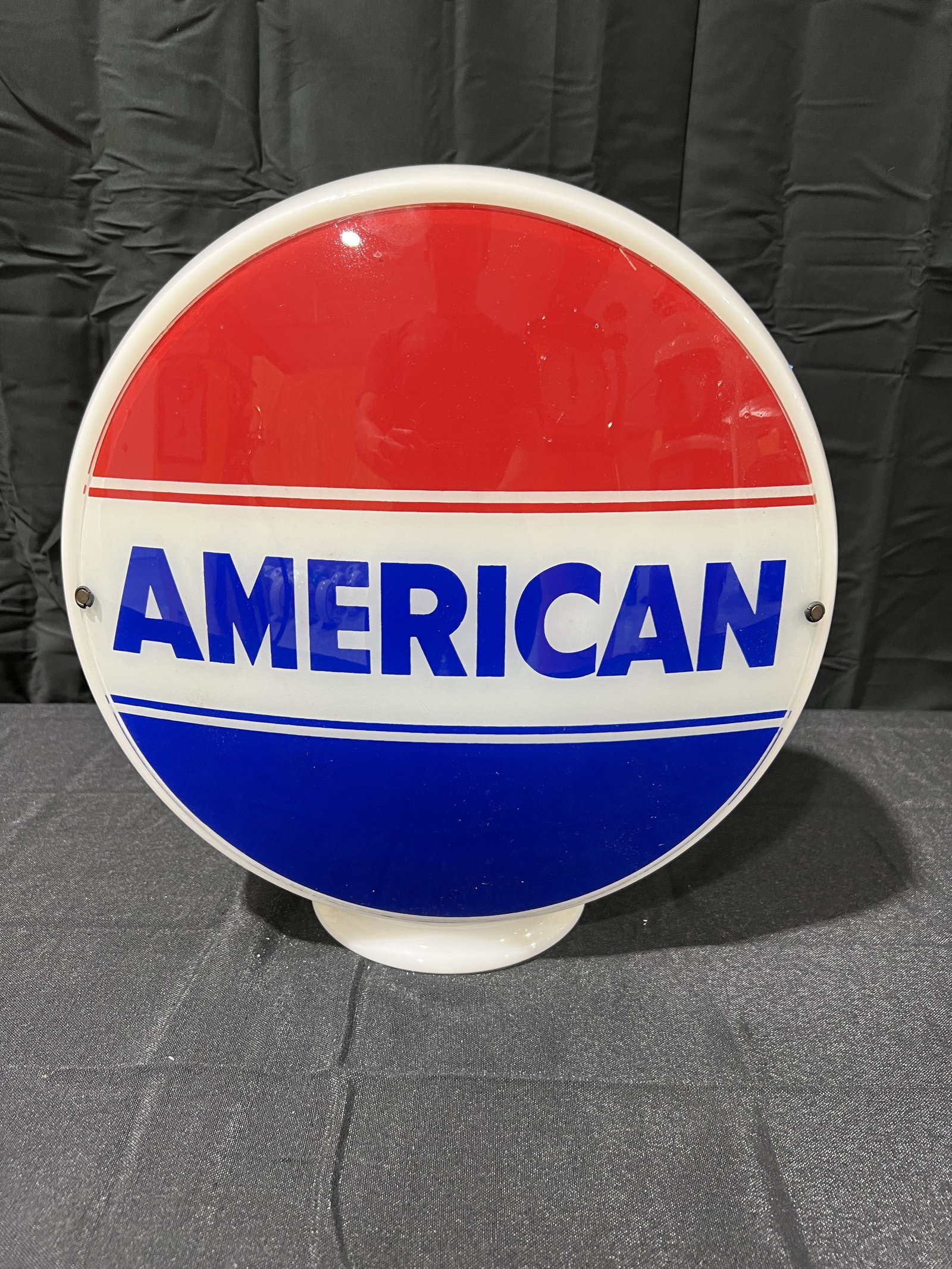 American Complete 12.5" Gas Pump Globe on Glass Body (1 of 2)