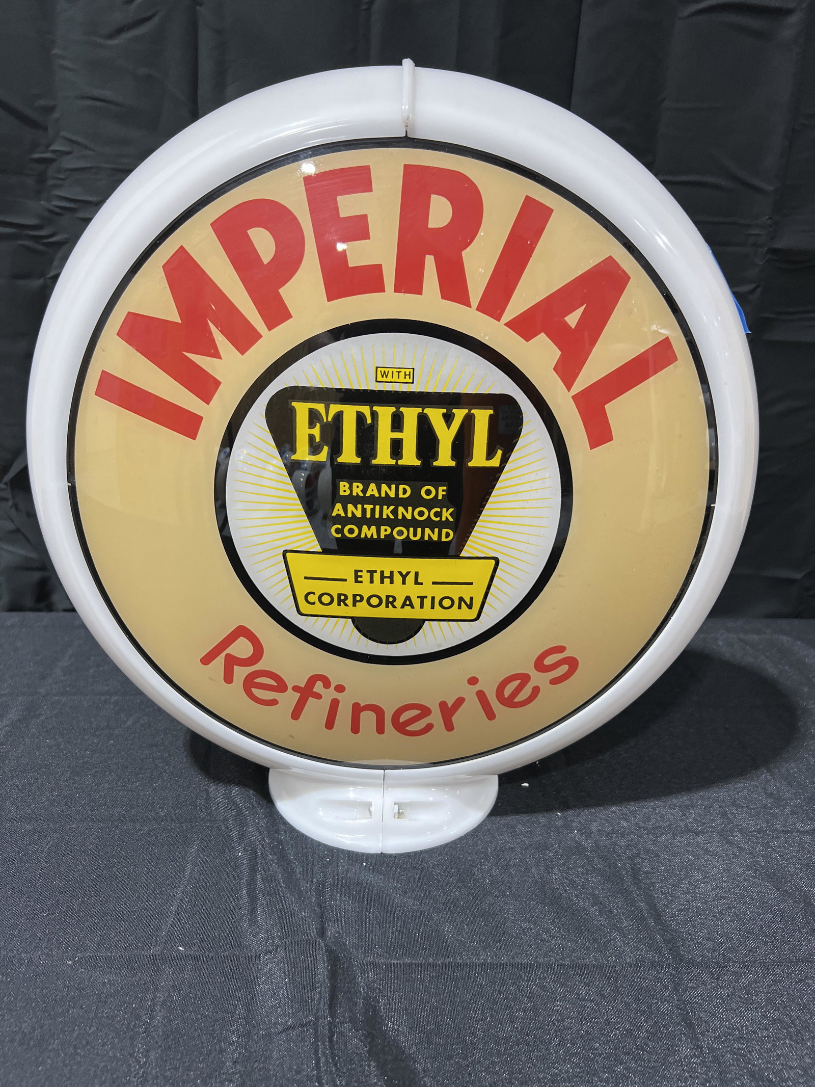 Imperial Refineries Ethyl Complete 13.5" Gas Pump Globe (1 of 2)