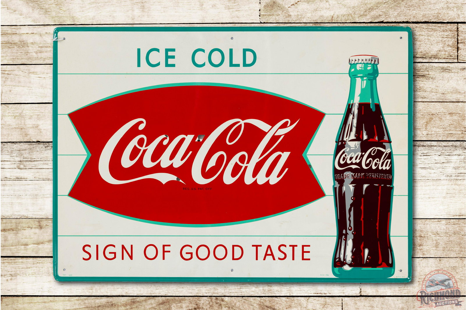 Ice Cold Coca Cola Sign of Good Taste Tin Sign (1 of 3)