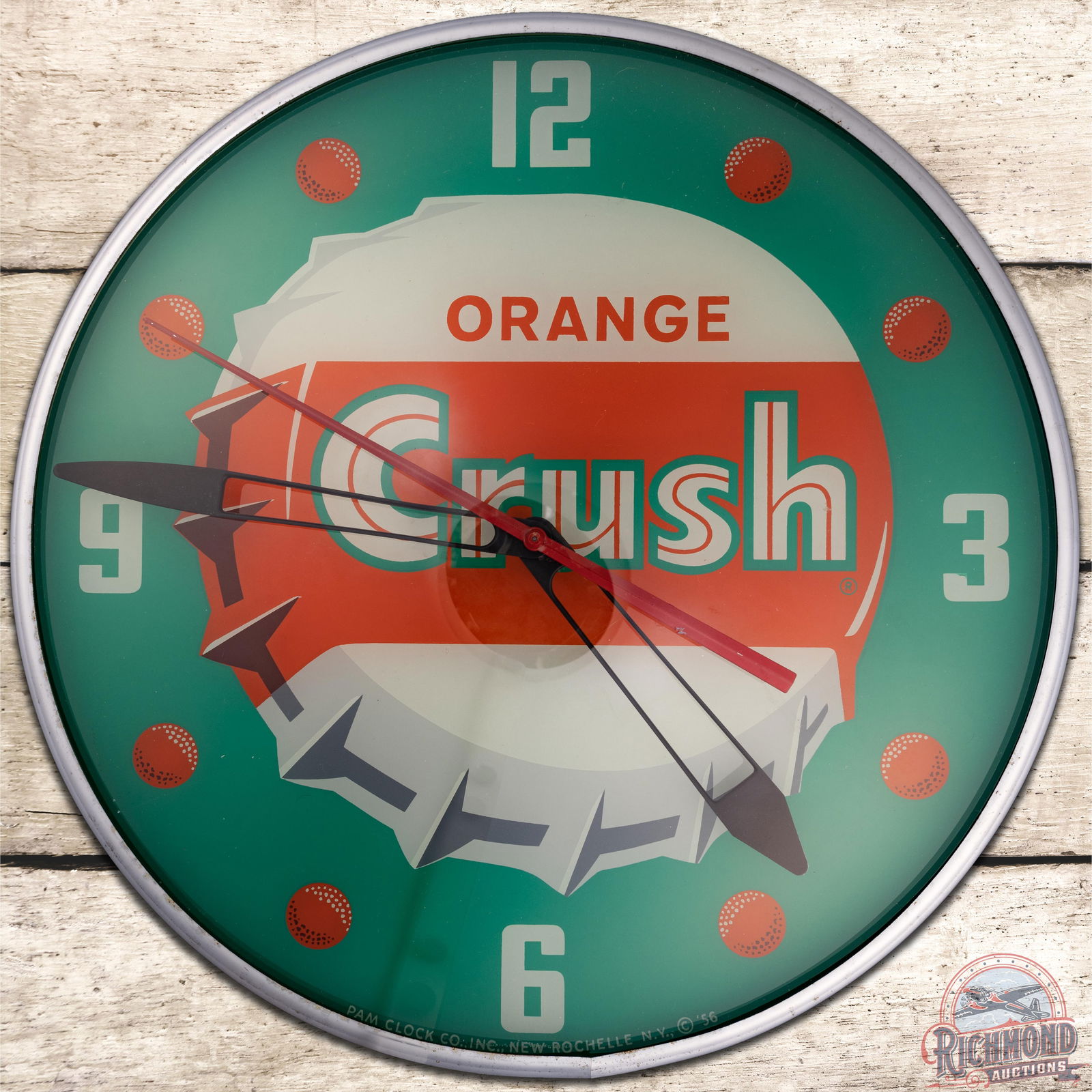 Orange Crush PAM Lighted Advertising Clock w/ Bottlecap - 9 (1 of 4)