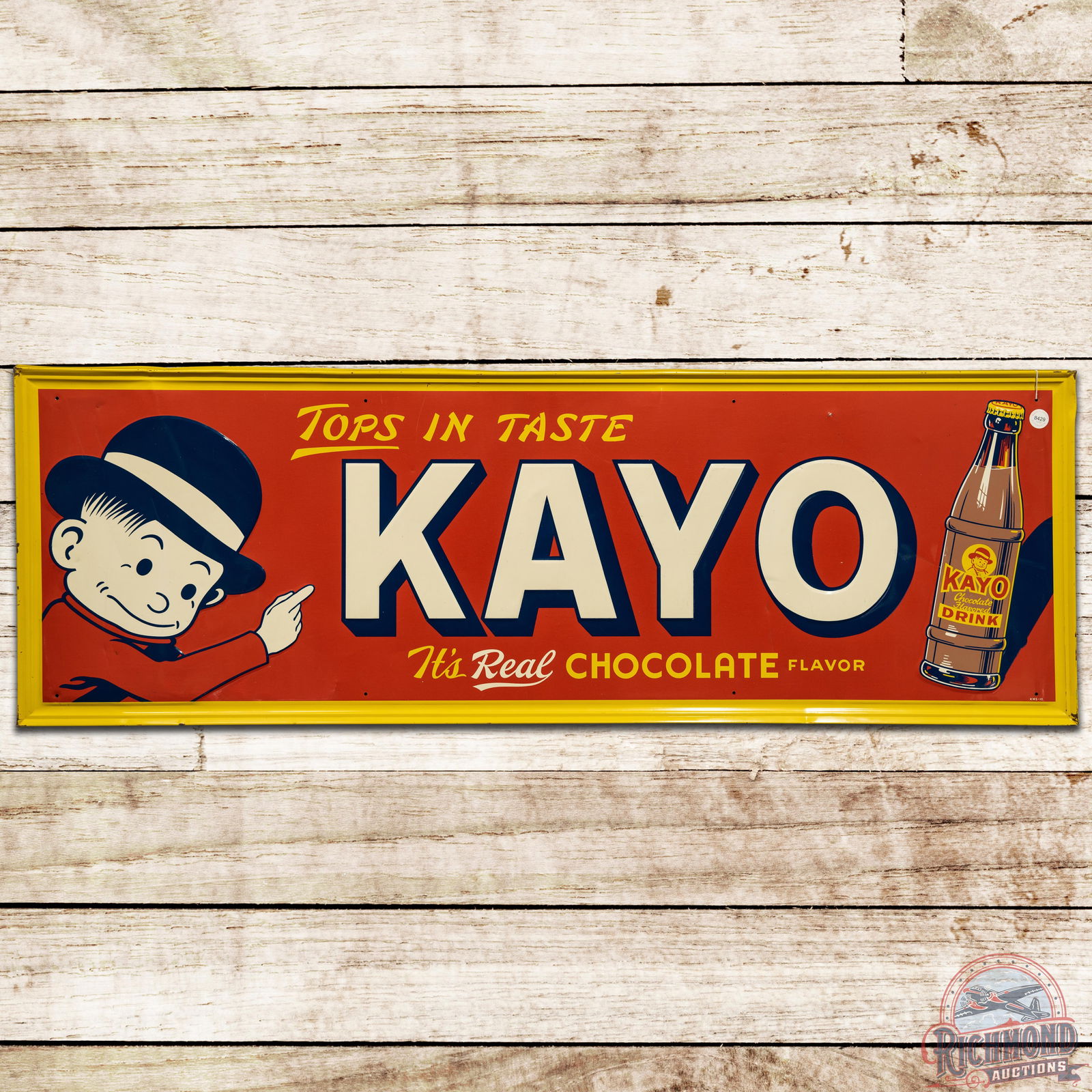 Rare Kayo Tops in Taste SST Sign w/ Boy & Bottle - 8 (1 of 3)