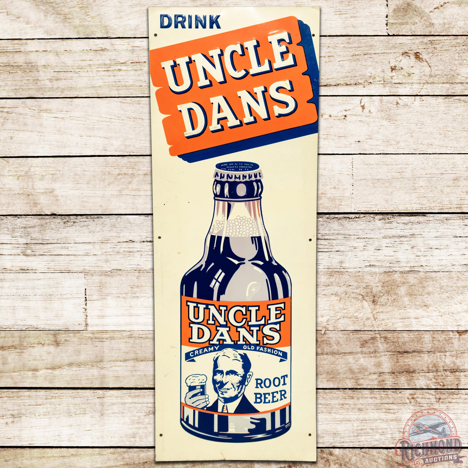 Drink Uncle Dan's Root Beer SST Vertical Sign - 8.5 (1 of 3)