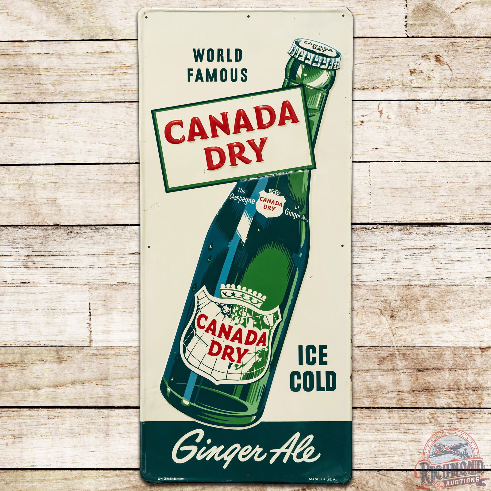 World Famous Canada Dry Ginger Ale SST Sign - 8.5 (1 of 3)