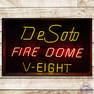 1950's Desoto Fire Dome V-8 Skeleton Neon Sign - 9