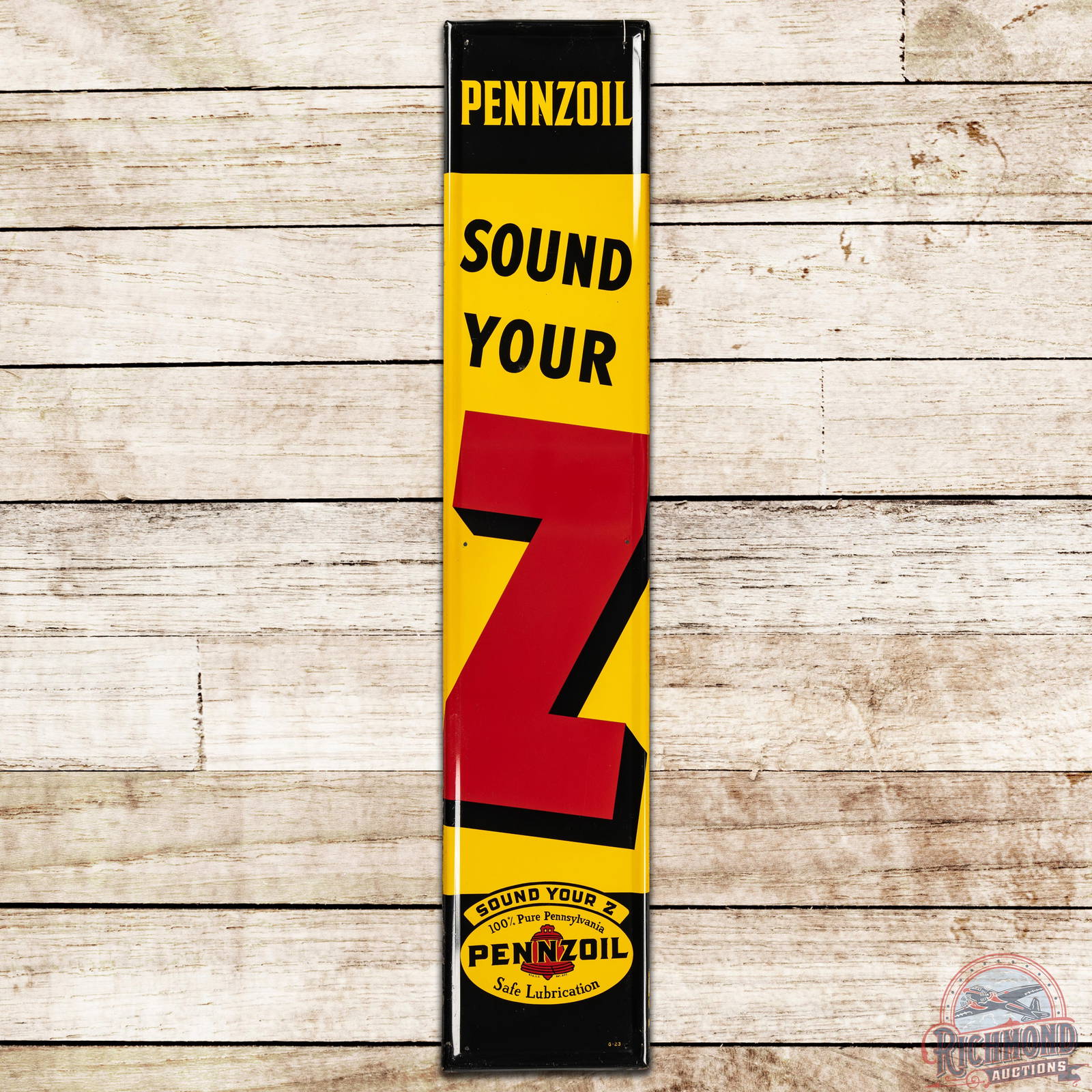5' Pennzoil Sound Your Z Sst Sign 8.75 Auction