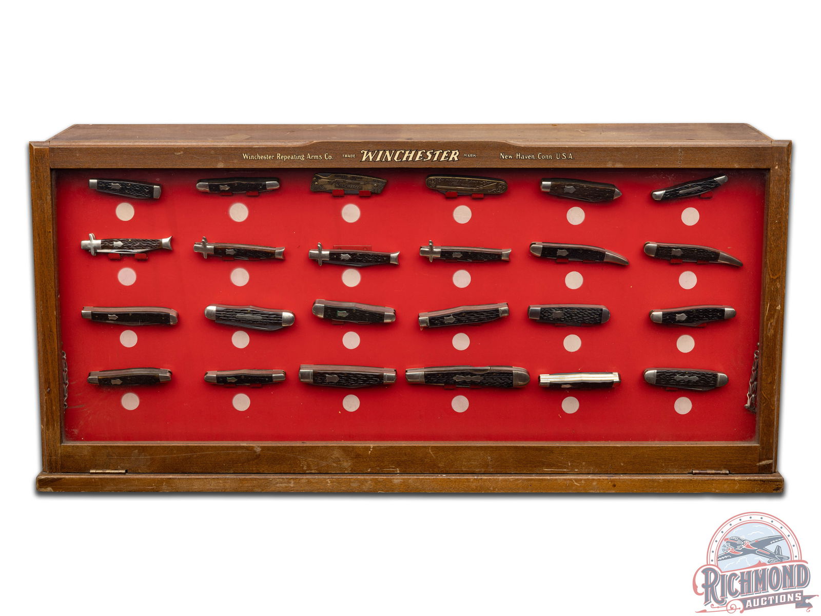 Winchester Wooden Pocket Knife Store Display Auction