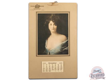 Rare 1915 The Giant Powder Company Calendar: 1915 calendar from The Giant Powder Company San Francisco, California. It has good color and shows light wear, mainly at the corners and some spots of discoloration. There are a few pages of the pad