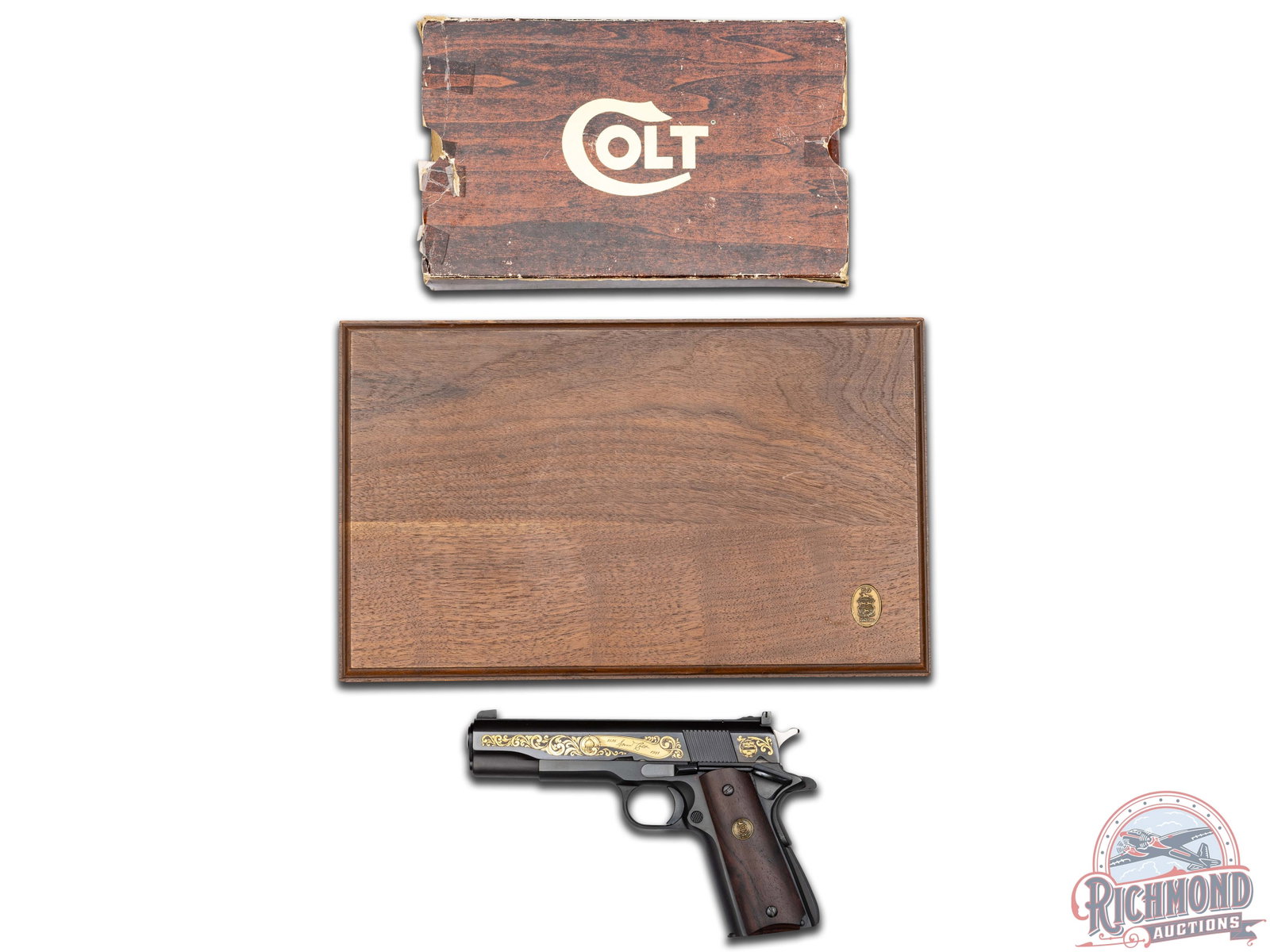 Colt Custom Shop 1981 Signature Special Edition 1911 ACE .22 LR Semi-Auto Pistol in Original Box: Manufactured in 1981, a Colt Custom Shop Signature Special Edition. Full size Colt 1911 ACE, chambered in .22LR, features a 5" barrel with blade front sight and rear adjustable notch. Polished blue an
