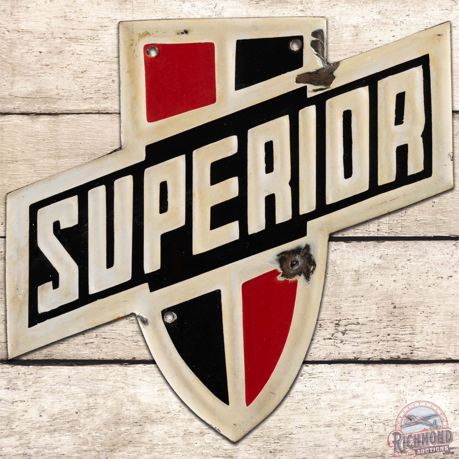 Rare Superior Coaches Emb. Die Cut SSP Bus Sign (1 of 3)