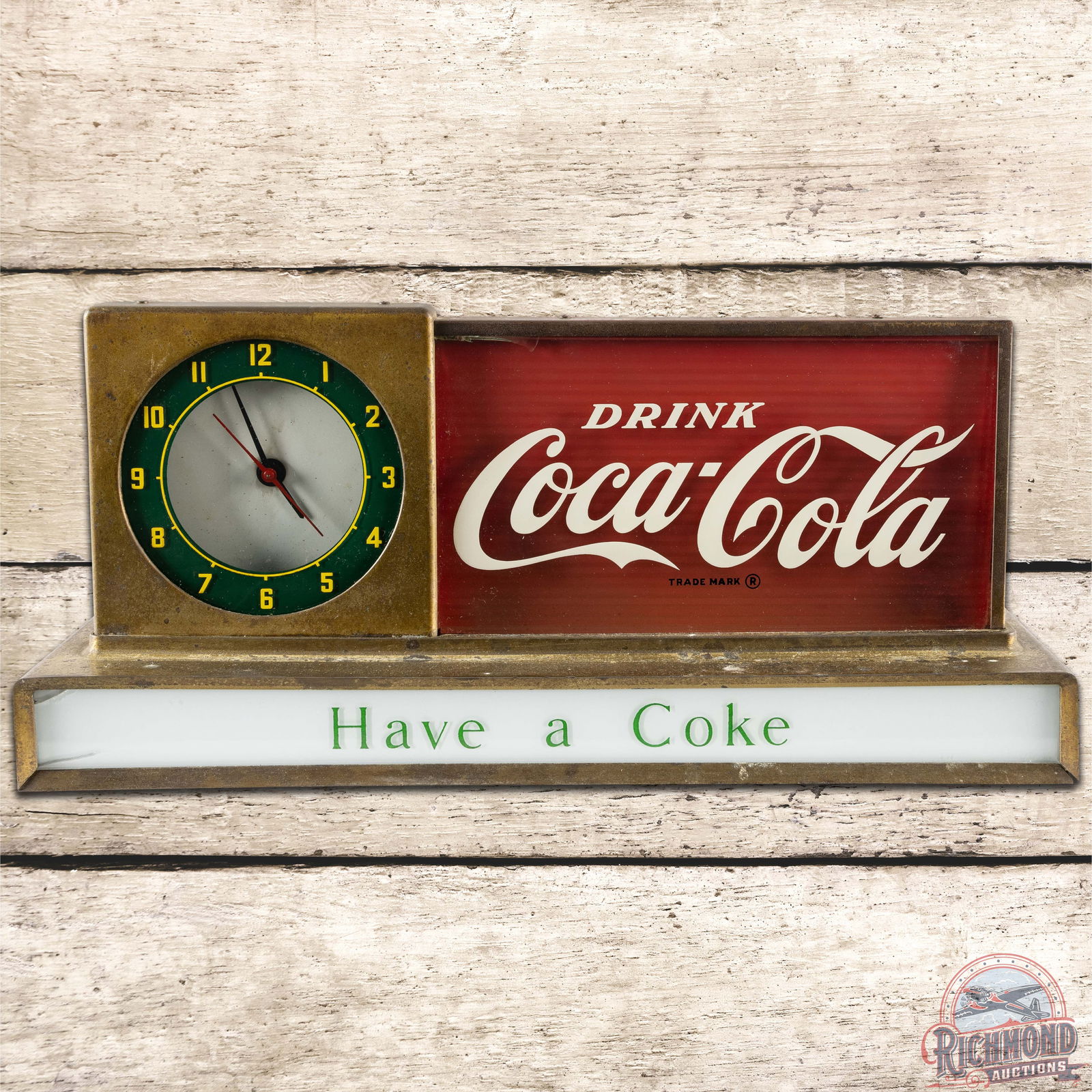 Drink Coca Cola Have a Coke Lighted Counter Display Sign w/ Clock (1 of 4)
