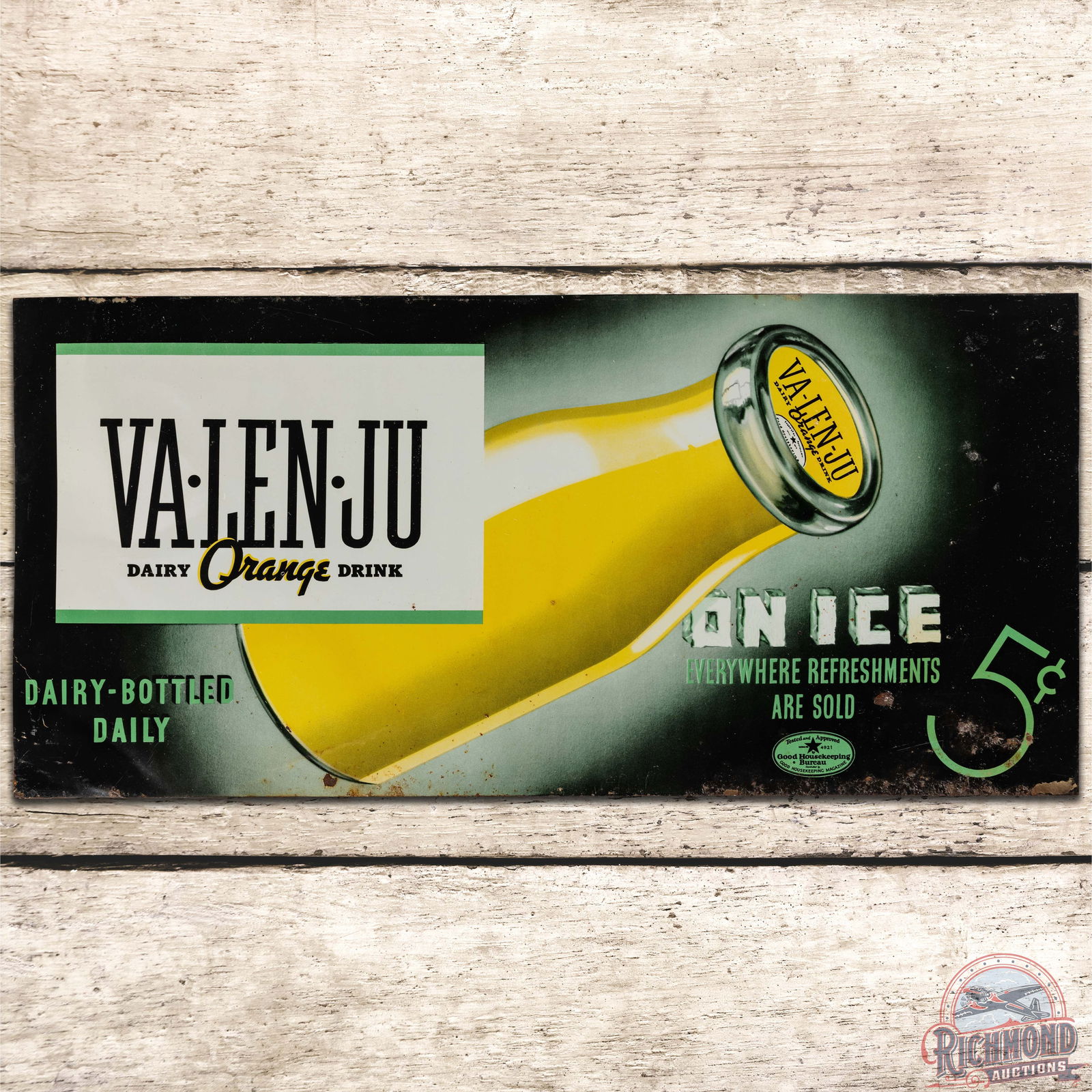 Va-Len-Ju Dairy Orange Drink SST Sign (1 of 3)