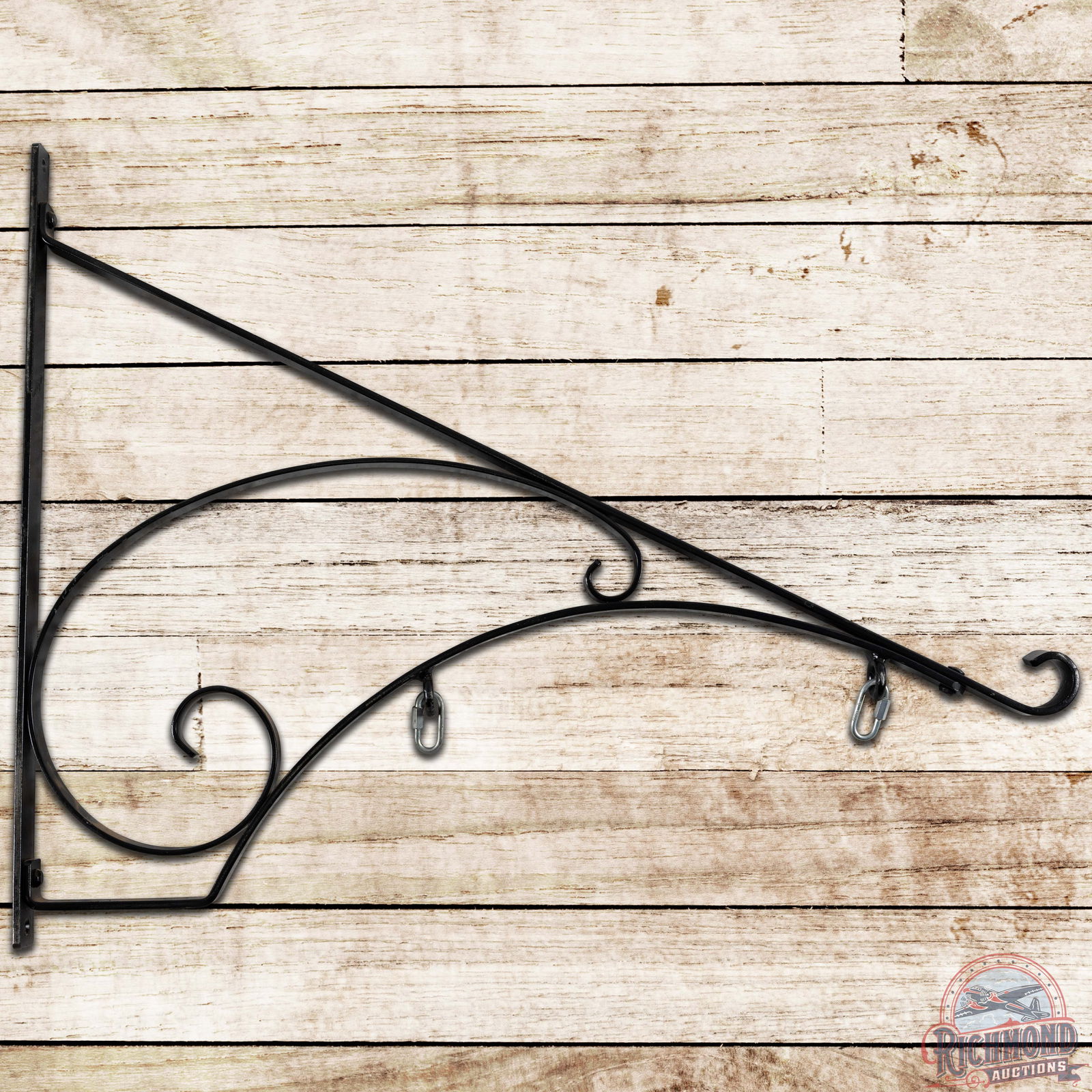Modern Metal Scrolled Sign Hanging Bracket (1 of 3)