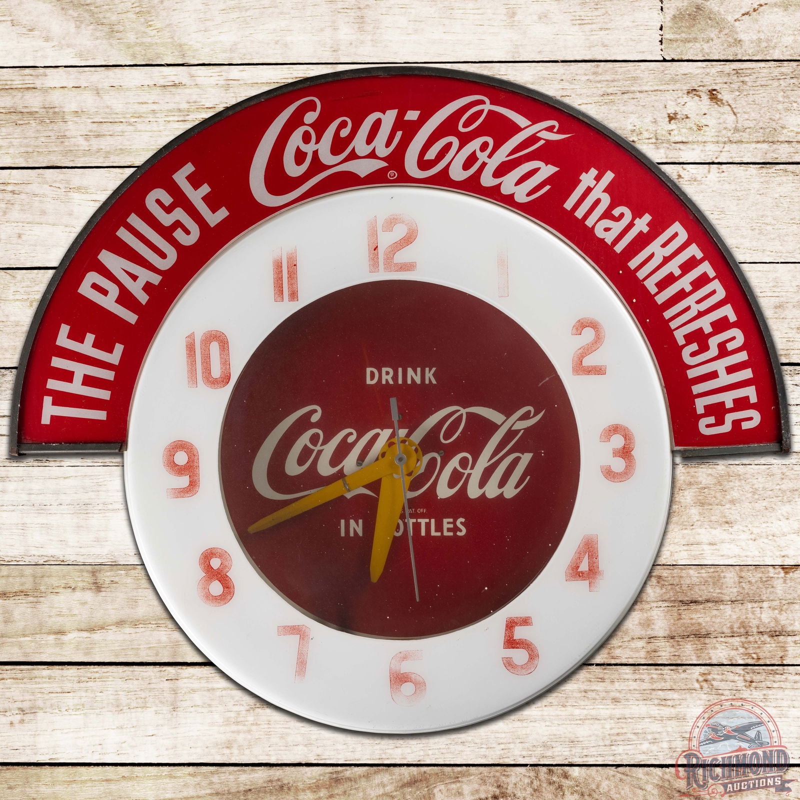 Drink Coca Cola In Bottles Cleveland Neon Advertising Clock w/ Marquee (1 of 4)