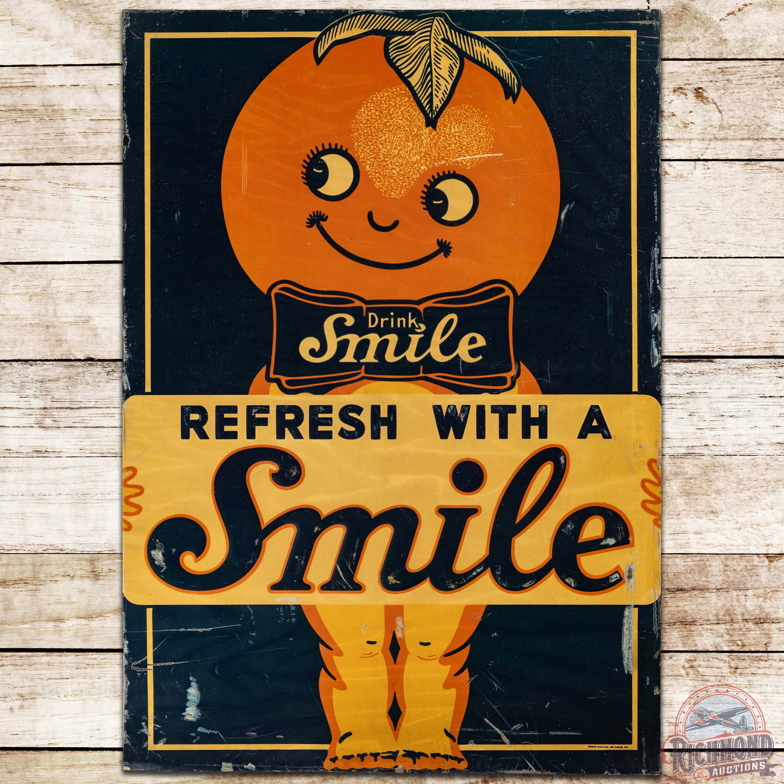 Drink Smile "Refresh with a Smile" Embossed Sign (1 of 3)