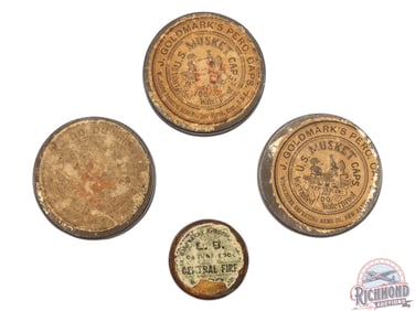 Lot of Three Tins Winchester J. Goldmark's Musket Percussion Caps