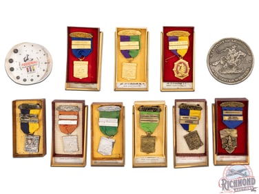Lot of 9 Vintage 1940s & 1950s Shooting Medals