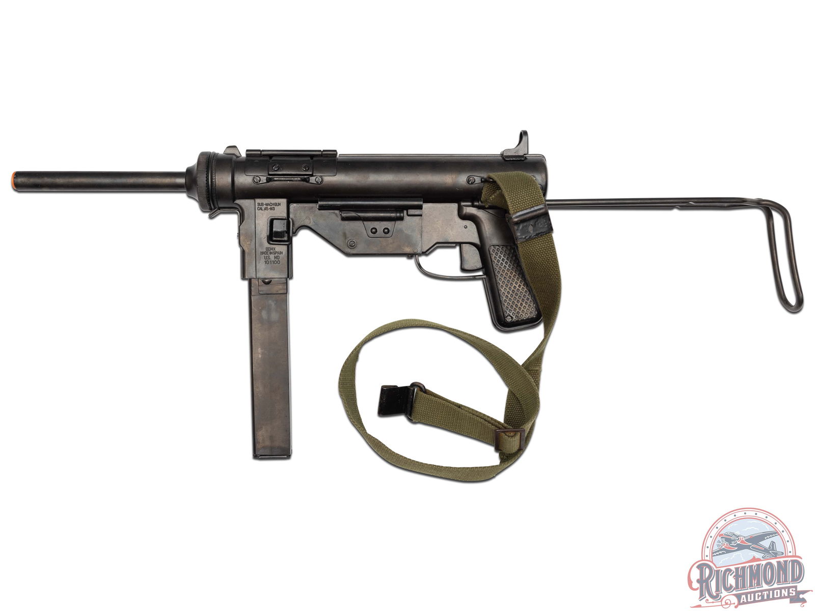 Denix M3 Submachgun Grease Gun Us Wwii Museum Quality Replica Auction